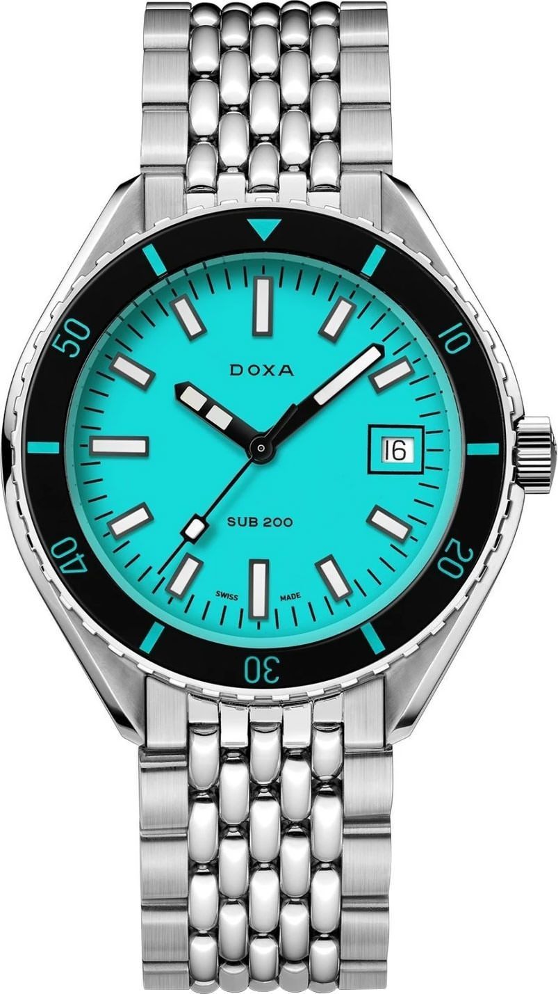 Doxa Aquamarine 42 mm Watch in Turquoise Dial For Men - 1