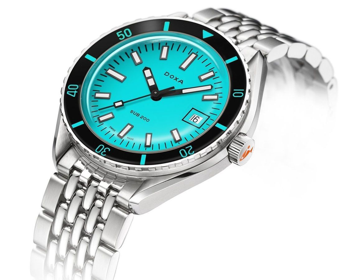 Doxa Aquamarine 42 mm Watch in Turquoise Dial For Men - 3