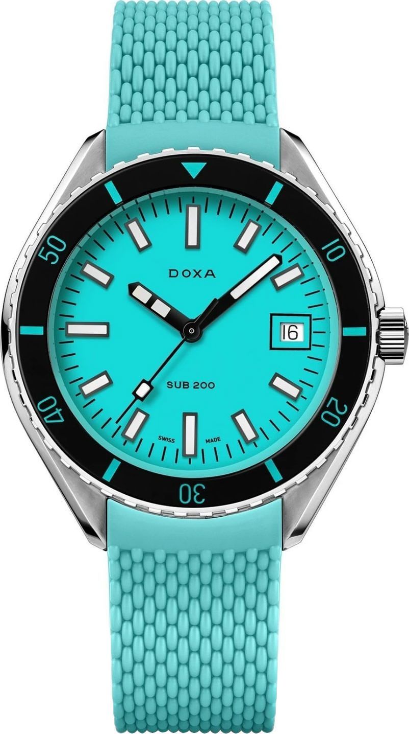 Doxa Aquamarine 42 mm Watch in Turquoise Dial For Men - 1