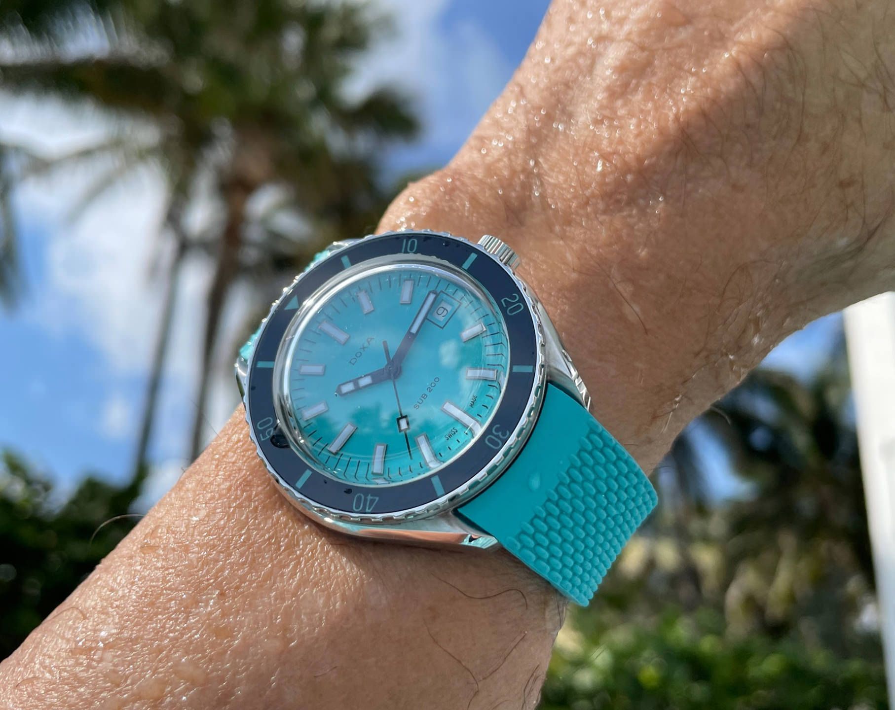 Doxa SUB 200 Aquamarine Turquoise Dial 42 mm Automatic Watch For Men - 5