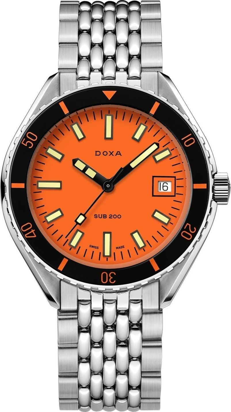 Doxa Professional 42 mm Watch in Orange Dial For Men - 1