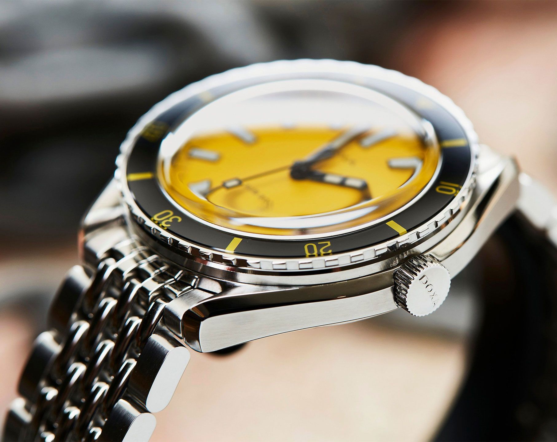 Doxa Divingstar 42 mm Watch in Yellow Dial For Men - 7