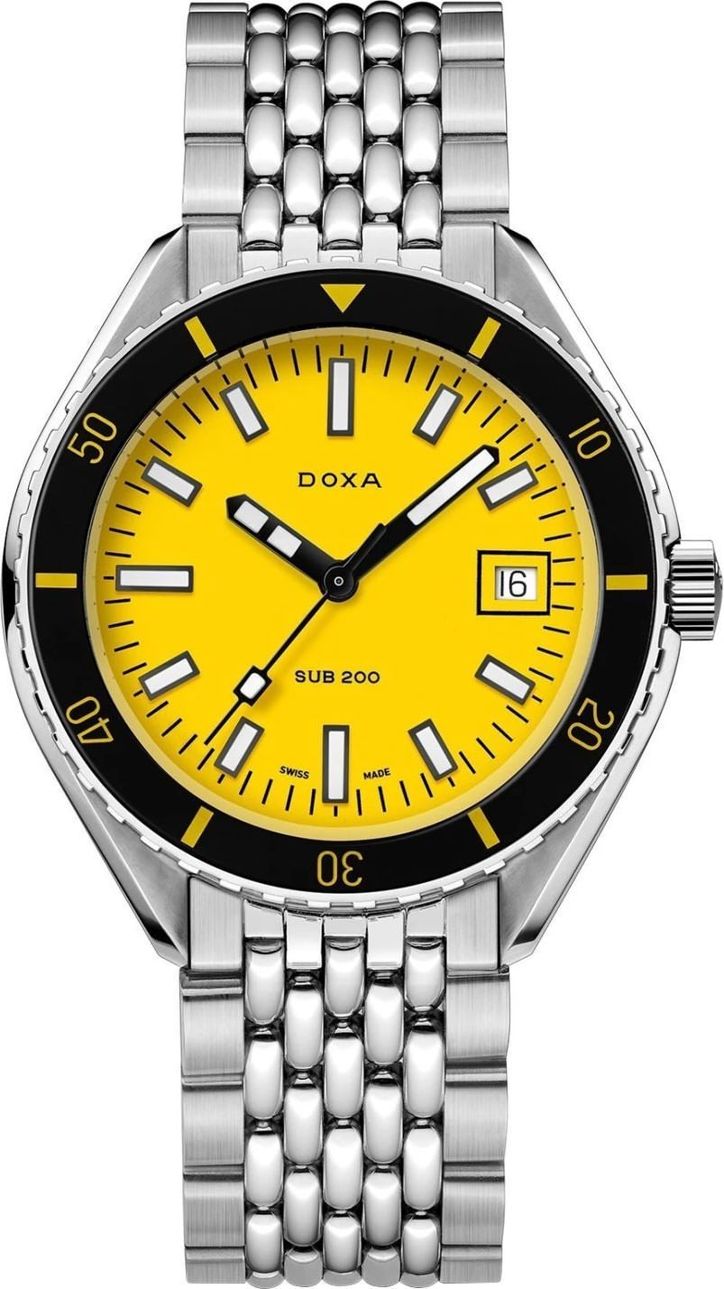 Doxa Divingstar 42 mm Watch in Yellow Dial For Men - 1
