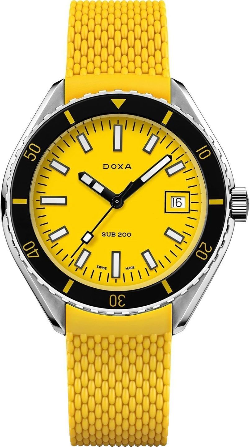 Doxa Divingstar 42 mm Watch in Yellow Dial For Men - 1