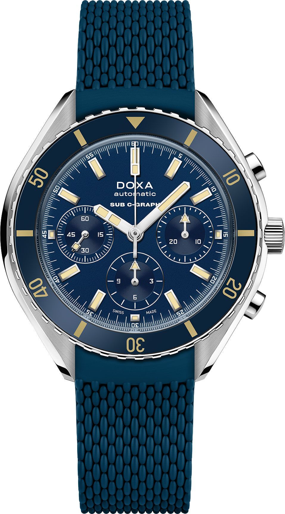Doxa SUB 200 C-GRAPH Caribbean Blue Dial 45 mm Automatic Watch For Men - 1