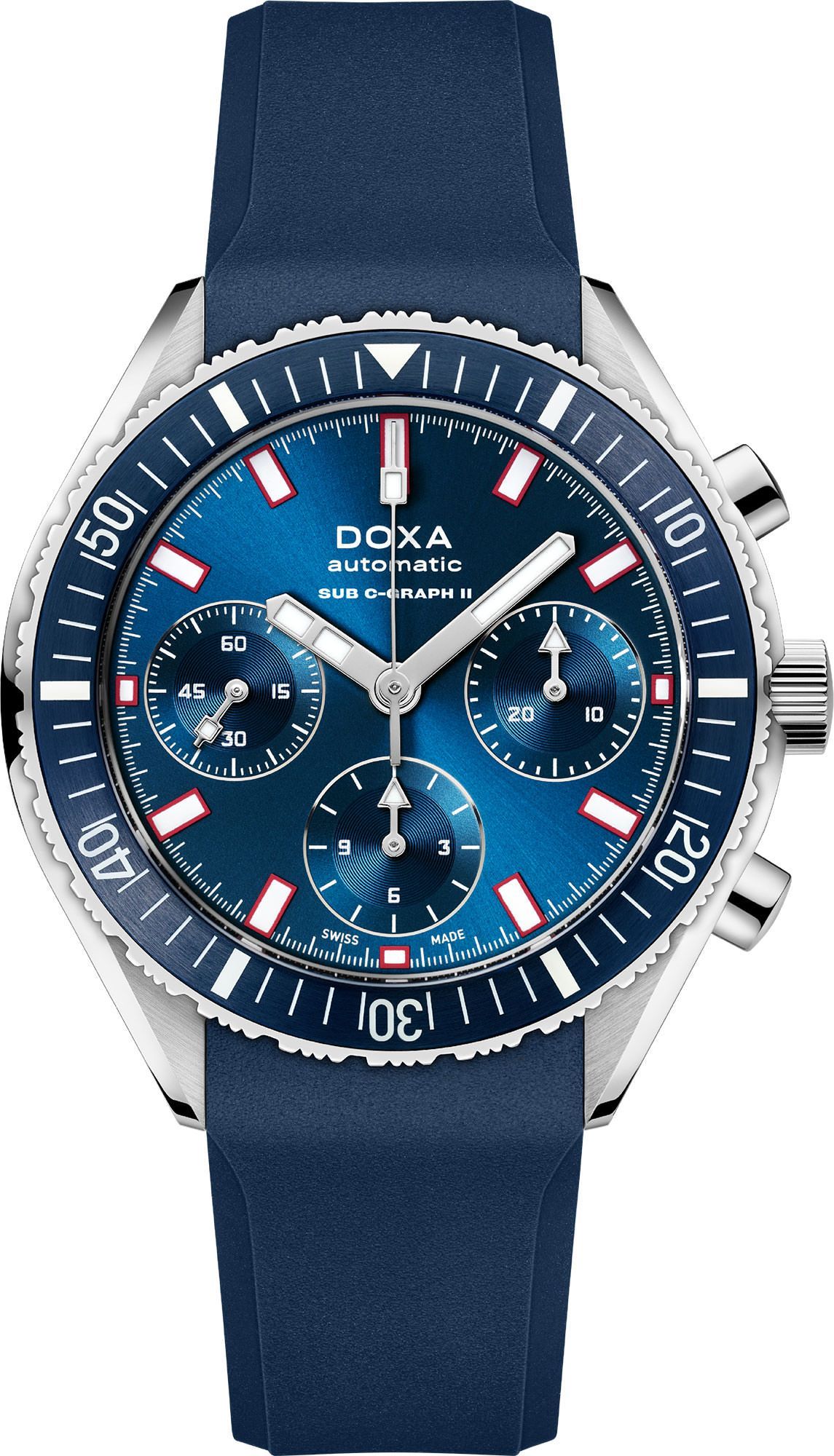 Doxa SUB 200 C-GRAPH II Caribbean Blue Dial 42 mm Automatic Watch For Men - 1