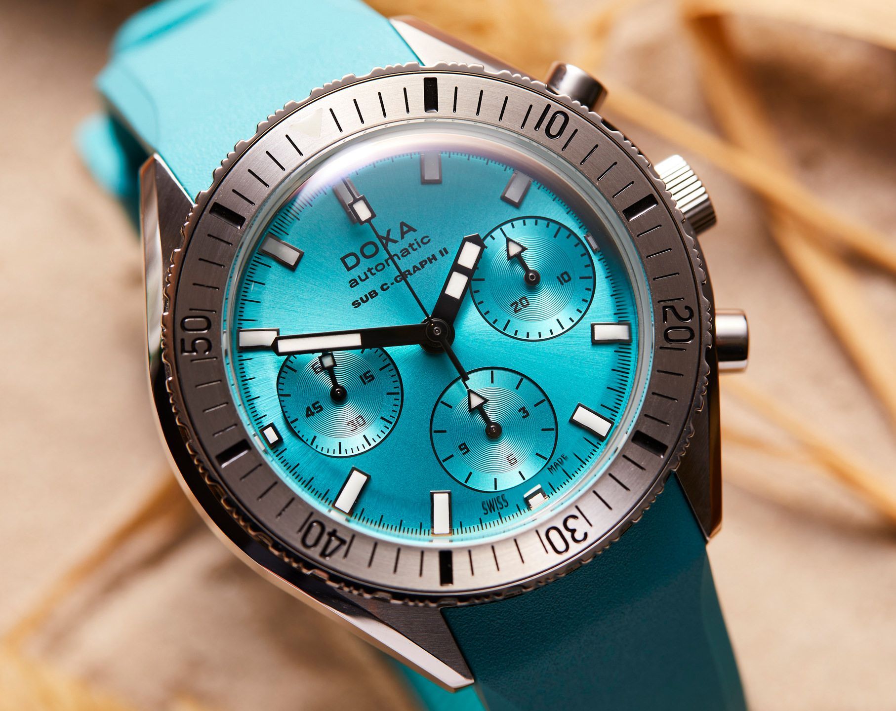 Doxa SUB 200 C-GRAPH II Aquamarine Turquoise Dial 42 mm Automatic Watch For Men - 4