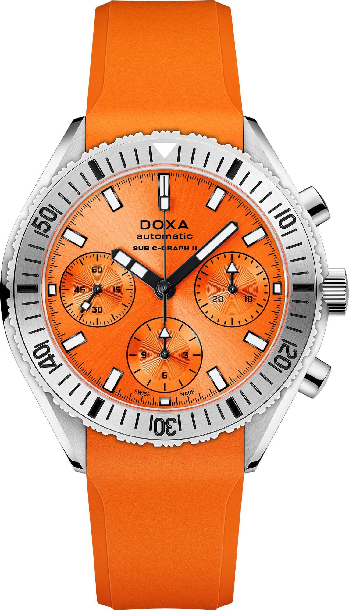 Doxa SUB 200 C-GRAPH II Professional Orange Dial 42 mm Automatic Watch For Men - 1
