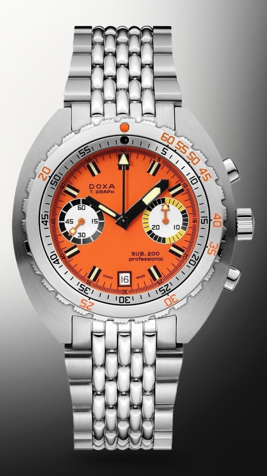 Doxa SUB 200 T.GRAPH Manual Winding Watch | 805.10.351.10