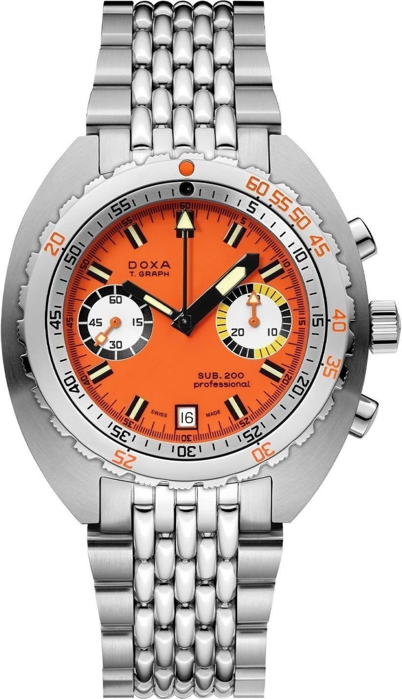 Doxa SUB 200 T.GRAPH Professional Orange Dial 43 mm Manual Winding Watch For Men - 1