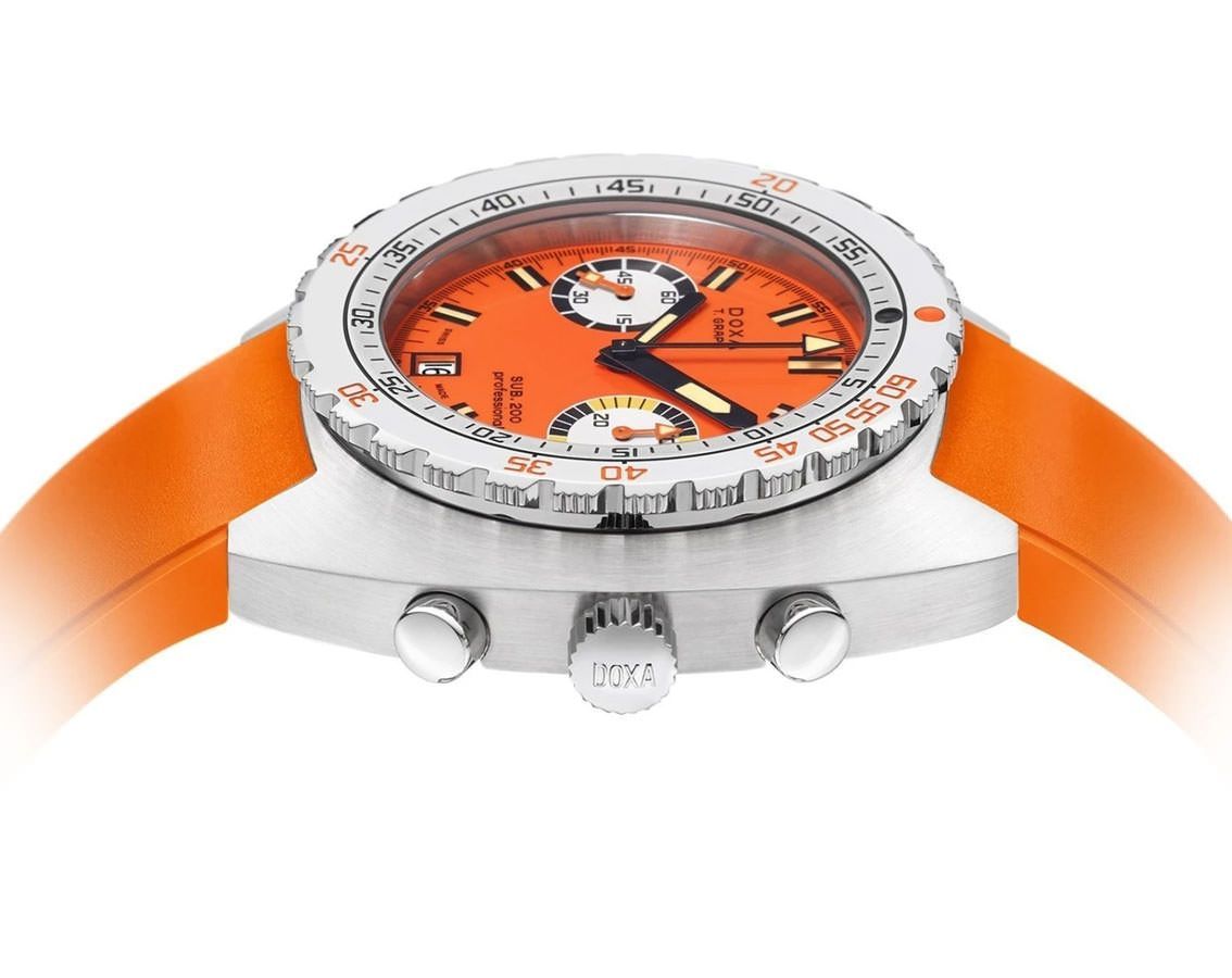 Doxa SUB 200 T.GRAPH Professional Orange Dial 43 mm Manual Winding Watch For Men - 2