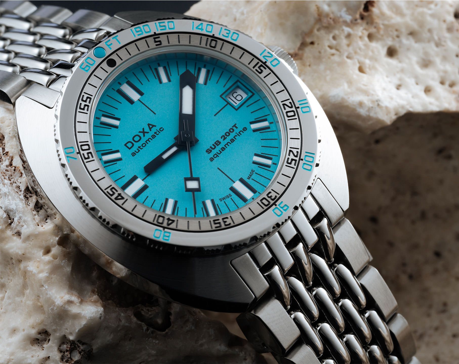 Doxa SUB 200T Aquamarine Blue Dial 39 mm Automatic Watch For Men - 2