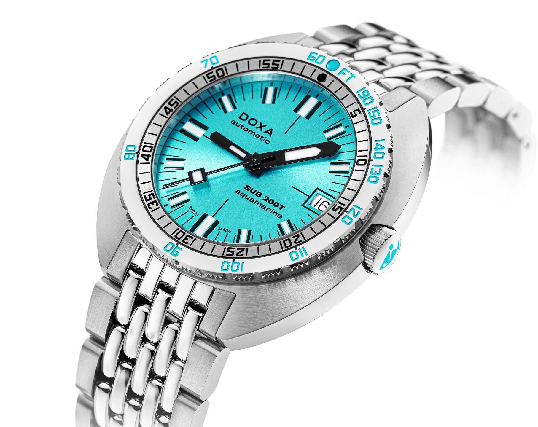 Doxa SUB 200T Aquamarine Blue Dial 39 mm Automatic Watch For Men - 6