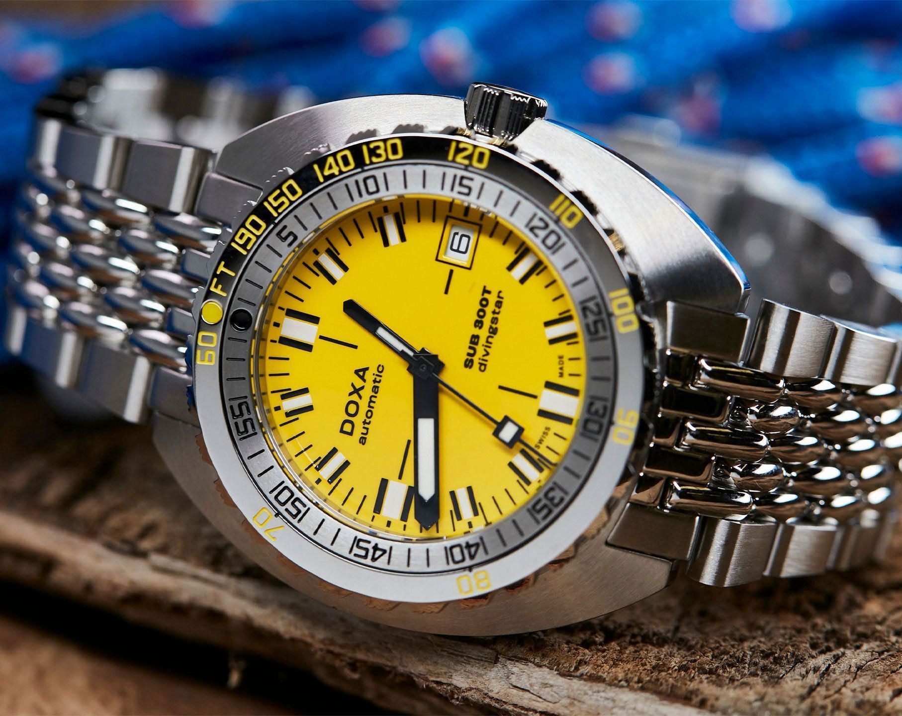 Doxa SUB 300 Divingstar Yellow Dial 42.5 mm Automatic Watch For Men - 4