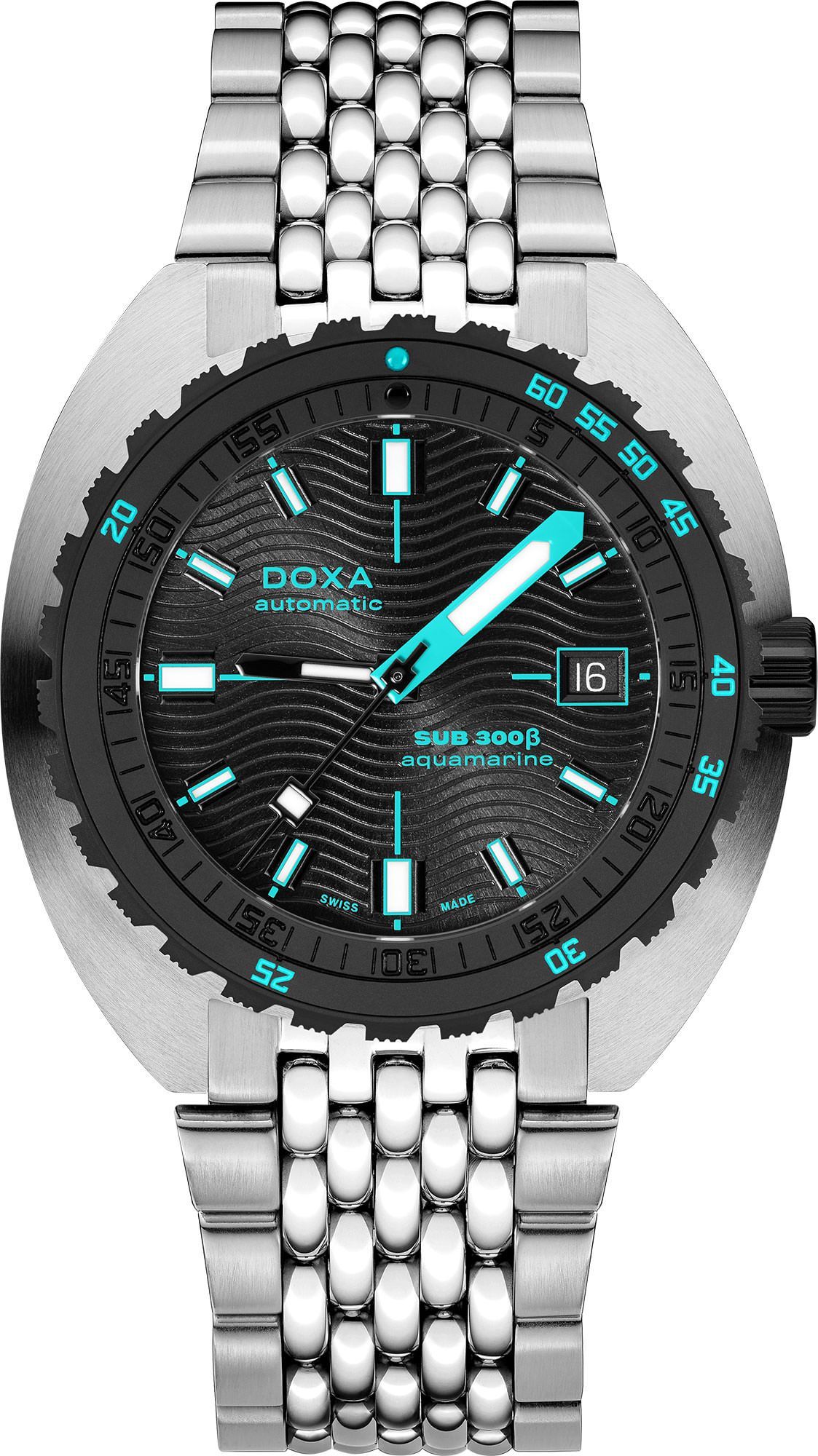 Doxa SUB 300 Beta Aquamarine Black Dial 42.5 mm Automatic Watch For Men - 1