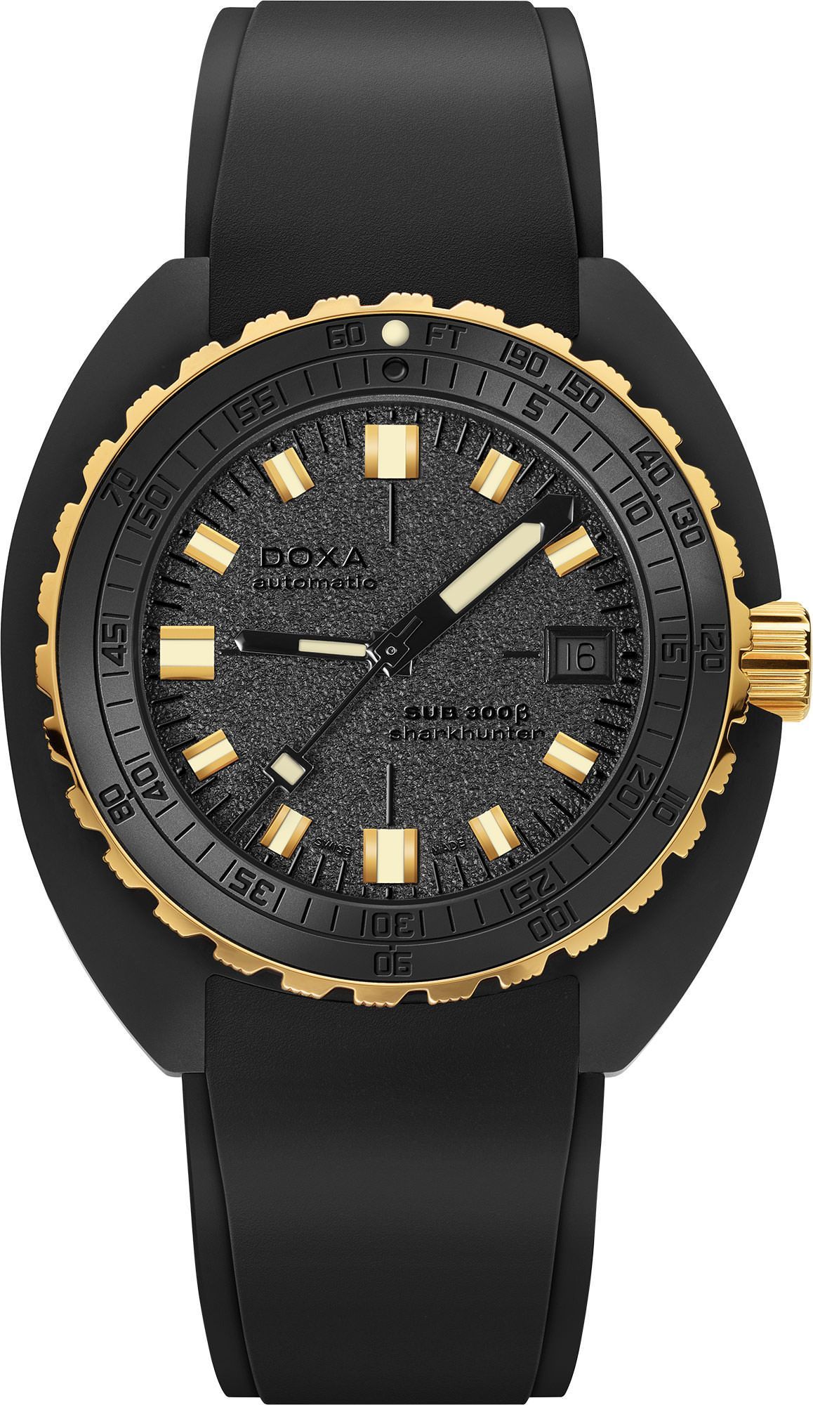 Doxa SUB 300 Beta Sharkhunter Black Dial 42.5 mm Automatic Watch For Men - 1