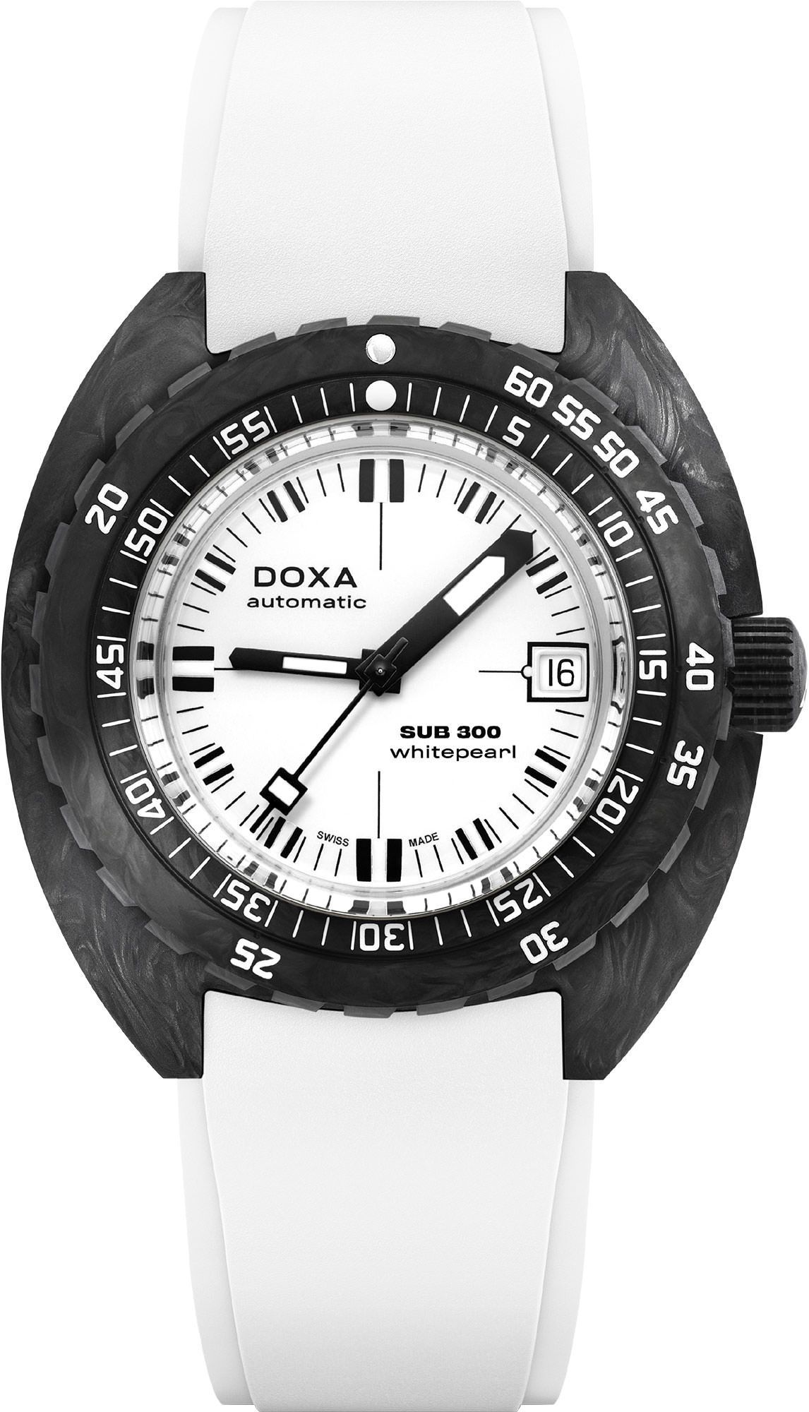 Doxa SUB 300 Carbon Whitepearl White Dial 42.50 mm Automatic Watch For Men - 1