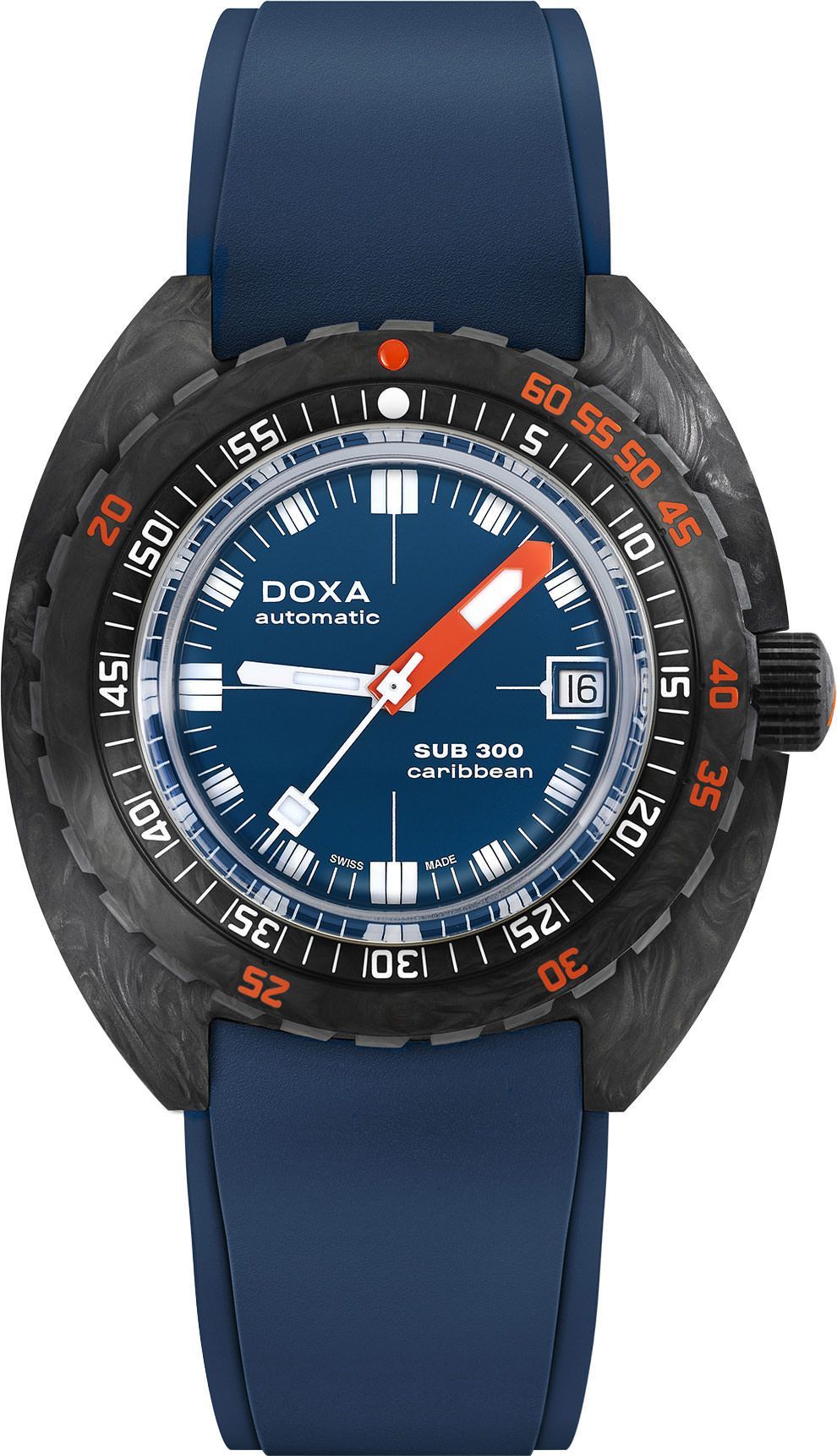Doxa SUB 300 Carbon Caribbean Blue Dial 42.5 mm Automatic Watch For Men - 1