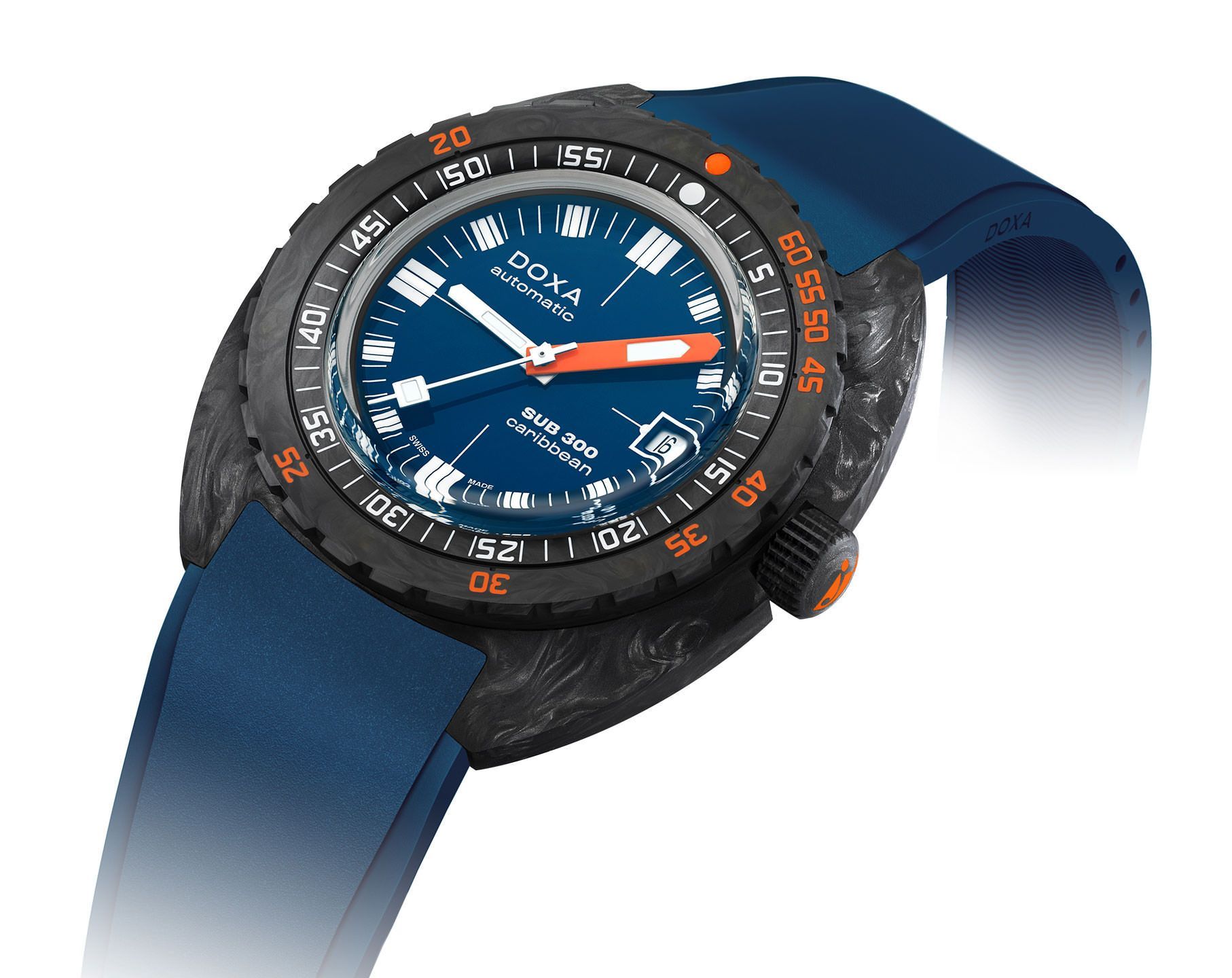 Doxa SUB 300 Carbon Caribbean Blue Dial 42.5 mm Automatic Watch For Men - 2
