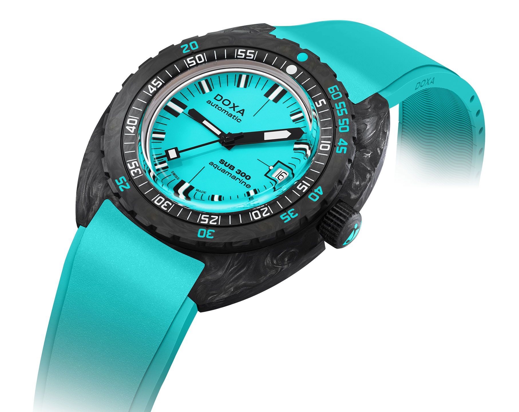 Doxa SUB 300 Carbon Aquamarine Turquoise Dial 42.5 mm Automatic Watch For Men - 2