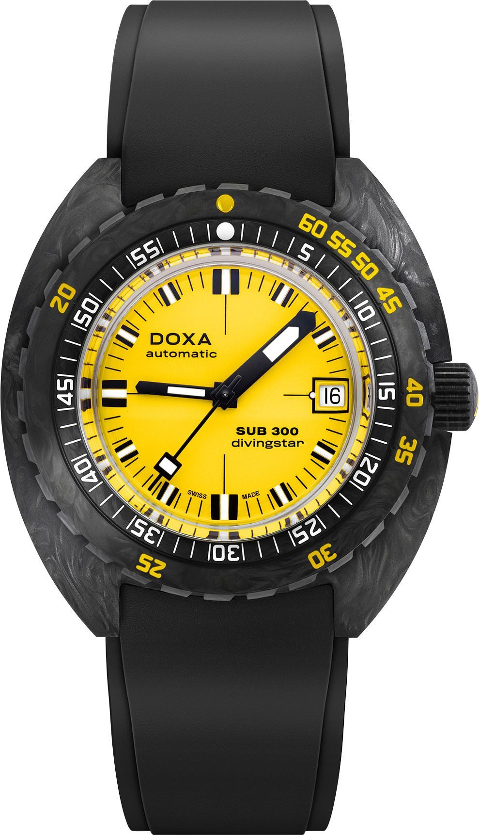 Doxa SUB 300 Carbon Divingstar Yellow Dial 42.5 mm Automatic Watch For Men - 1