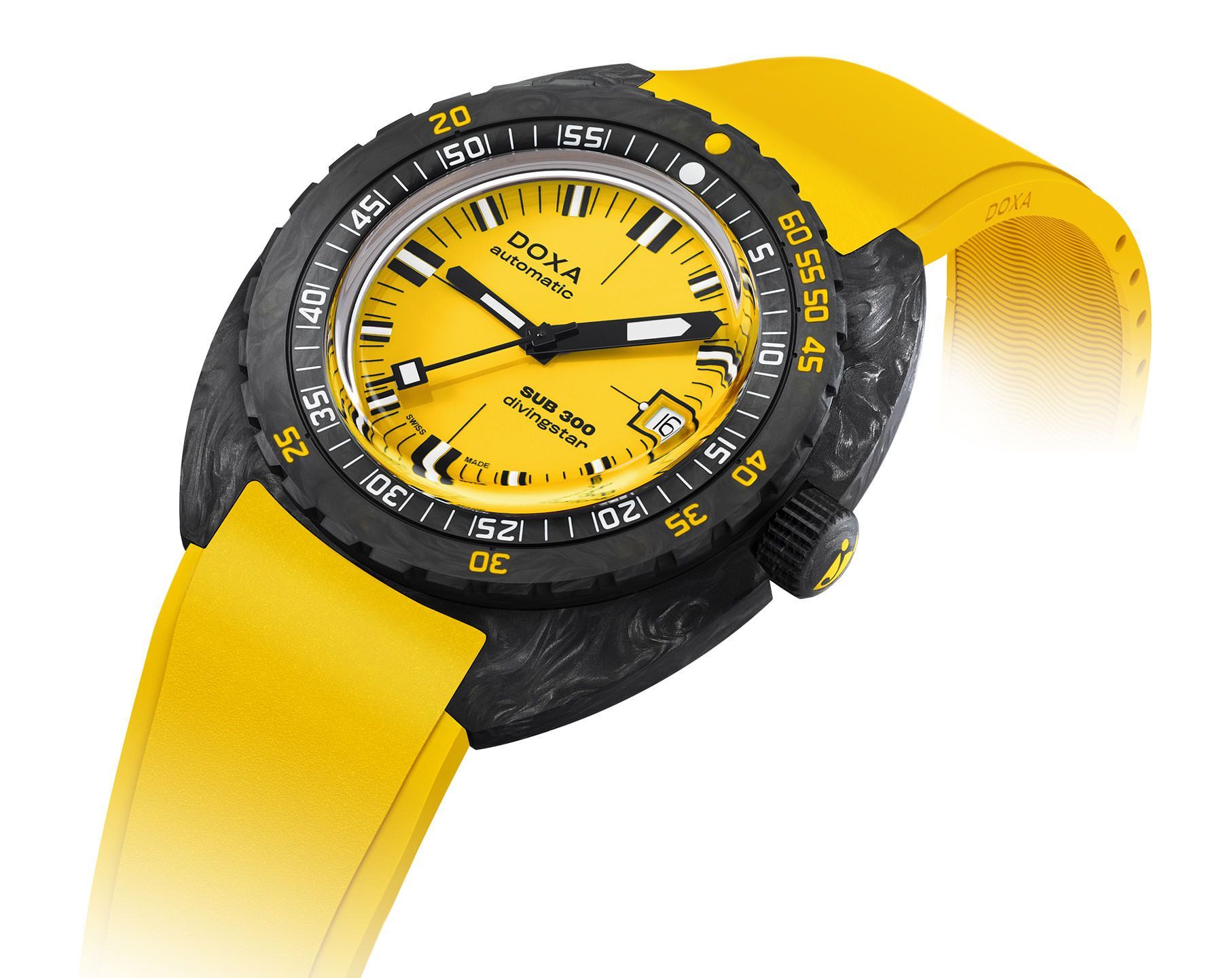 Doxa Divingstar 42.5 mm Watch in Yellow Dial For Men - 2