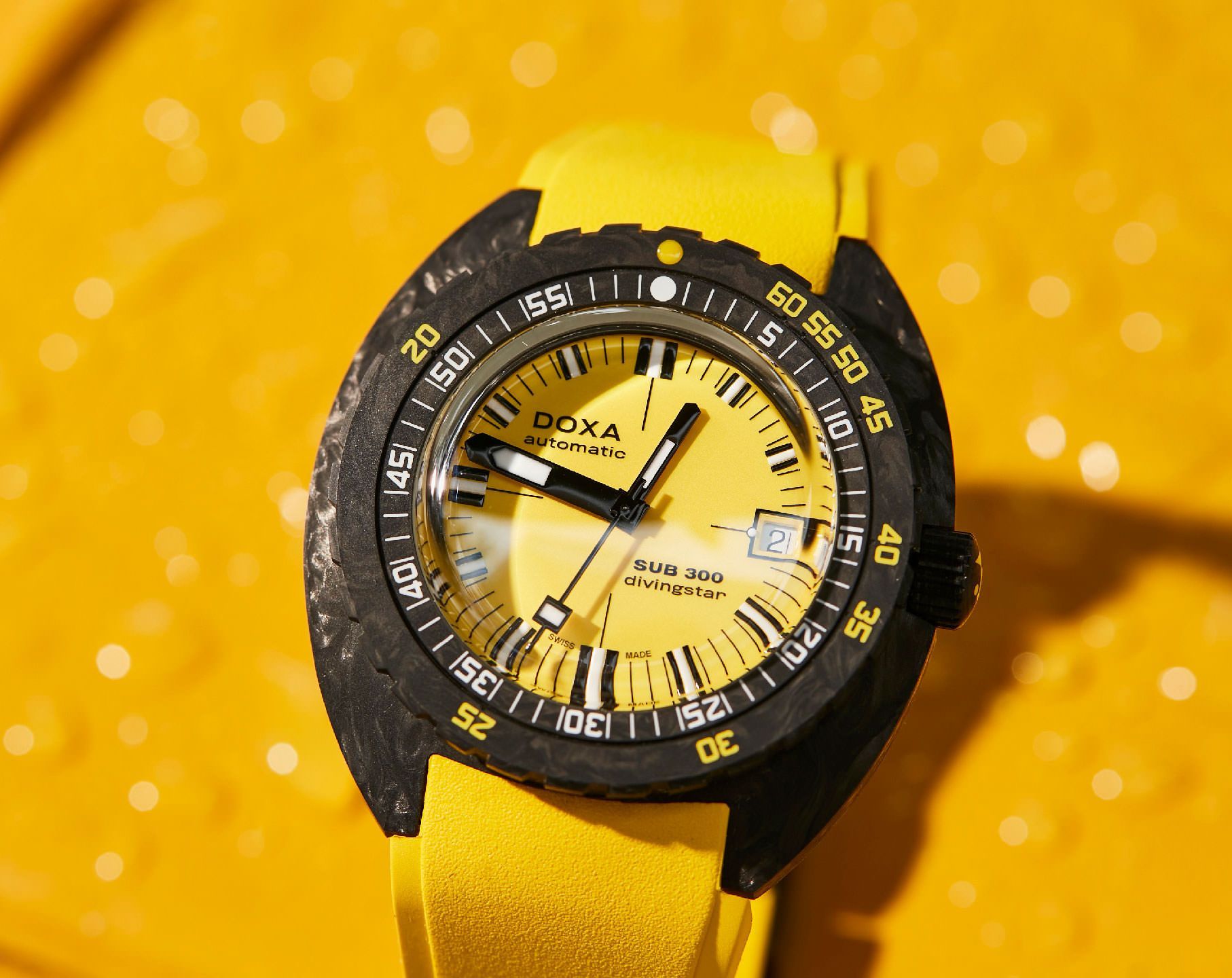 Doxa Divingstar 42.5 mm Watch in Yellow Dial For Men - 7