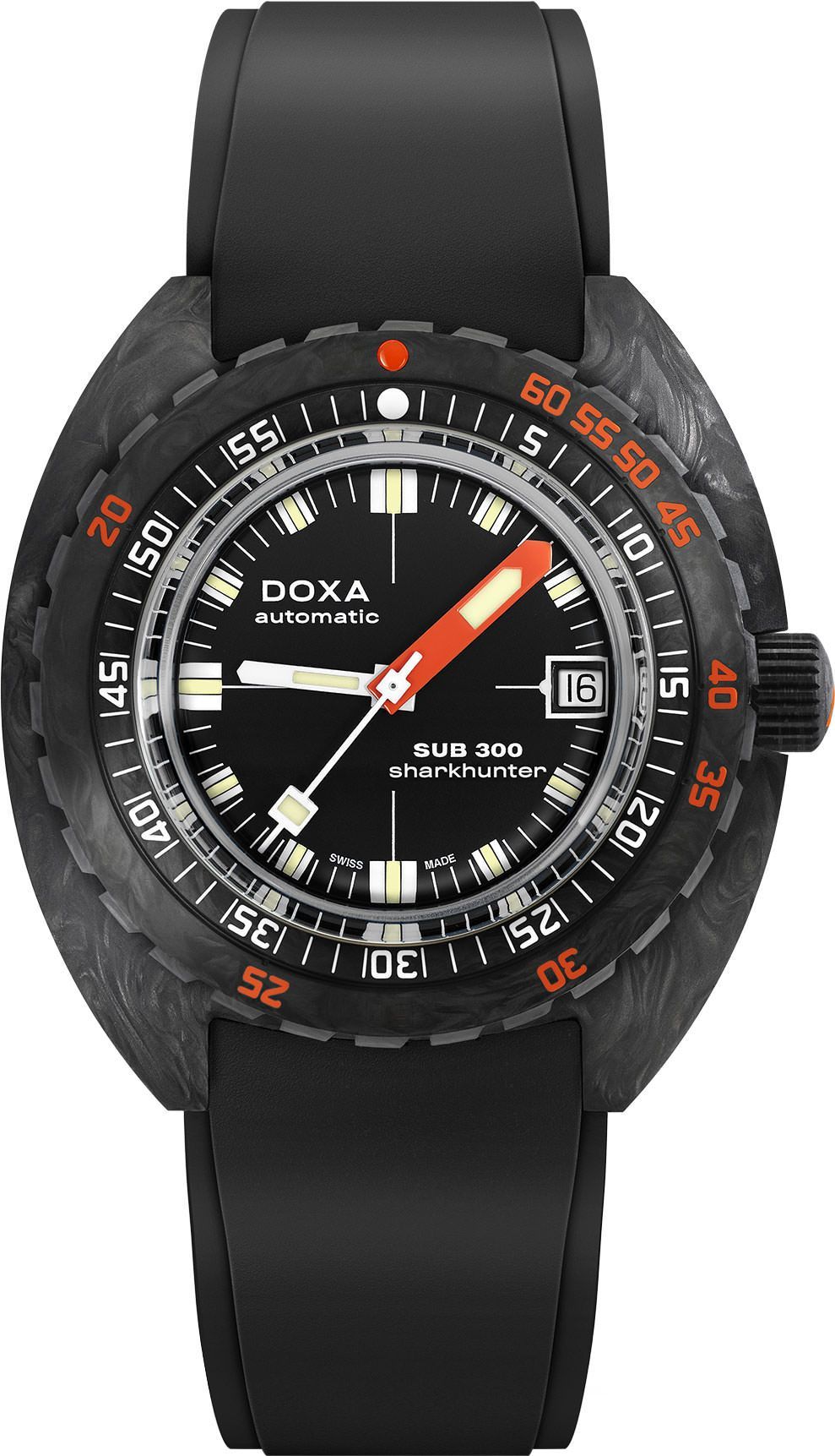 Doxa Sharkhunter 42.5 mm Watch in Black Dial For Men - 1