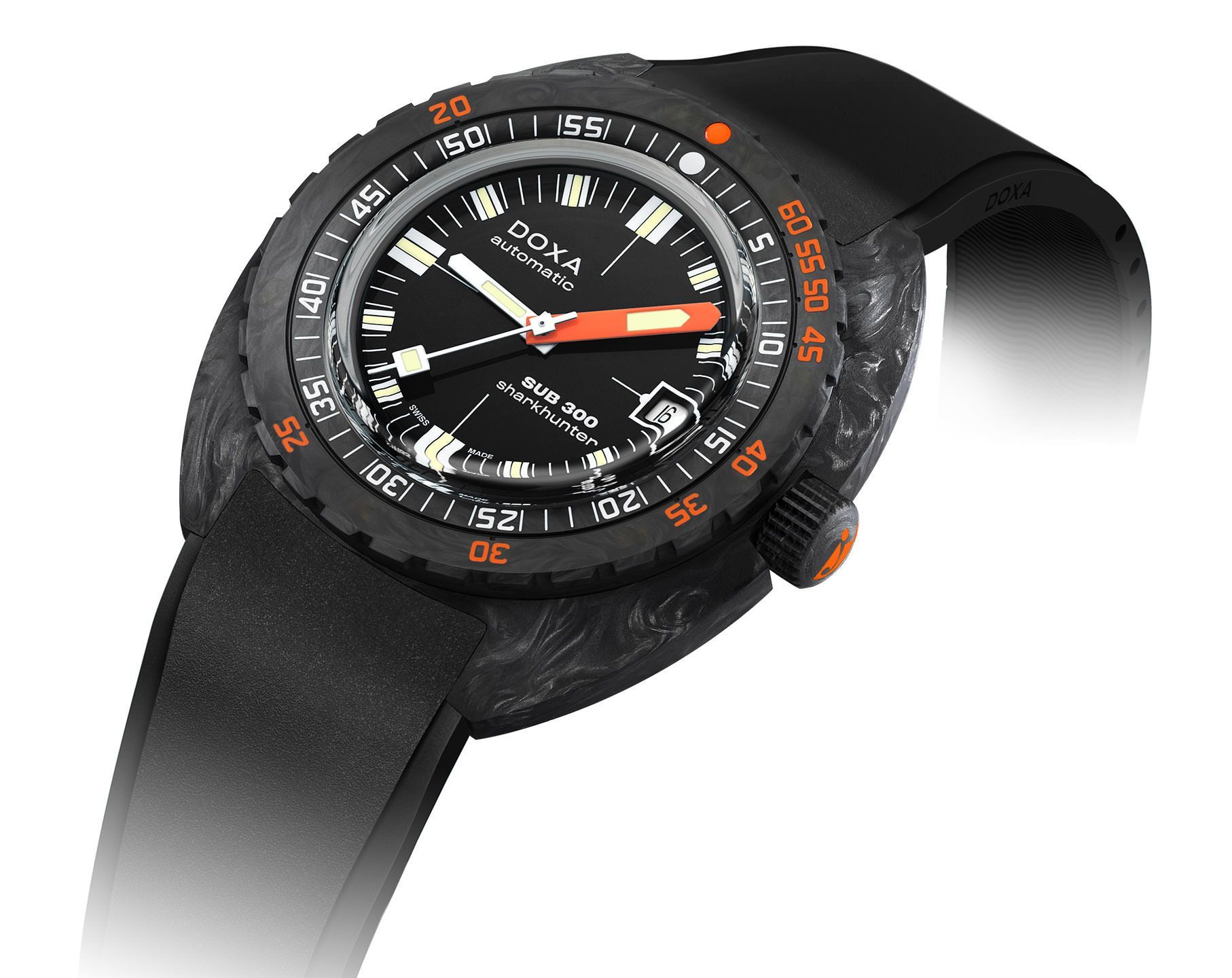 Doxa SUB 300 Carbon Sharkhunter Black Dial 42.5 mm Automatic Watch For Men - 2