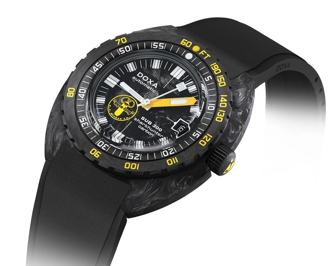 Doxa Sharkhunter 42.5 mm Watch in Black Dial For Men - 2