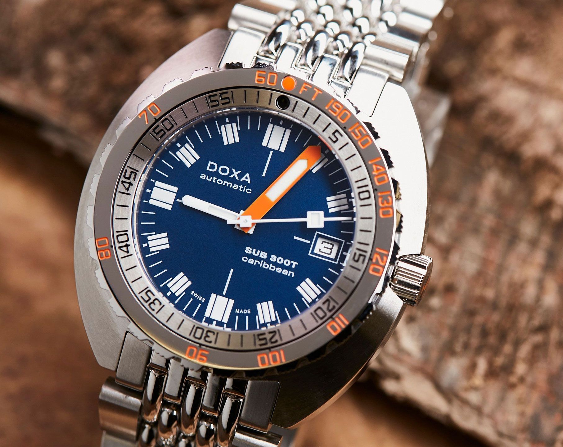 Doxa SUB 300T Caribbean Blue Dial 42.5 mm Automatic Watch For Men - 4