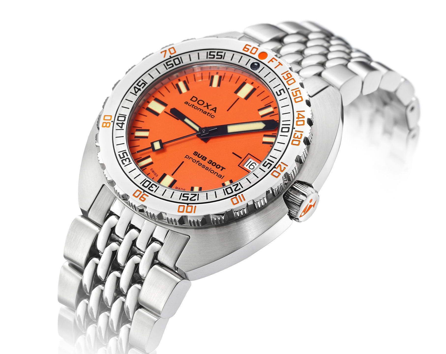 Doxa Professional 42.5 mm Watch in Orange Dial For Men - 2