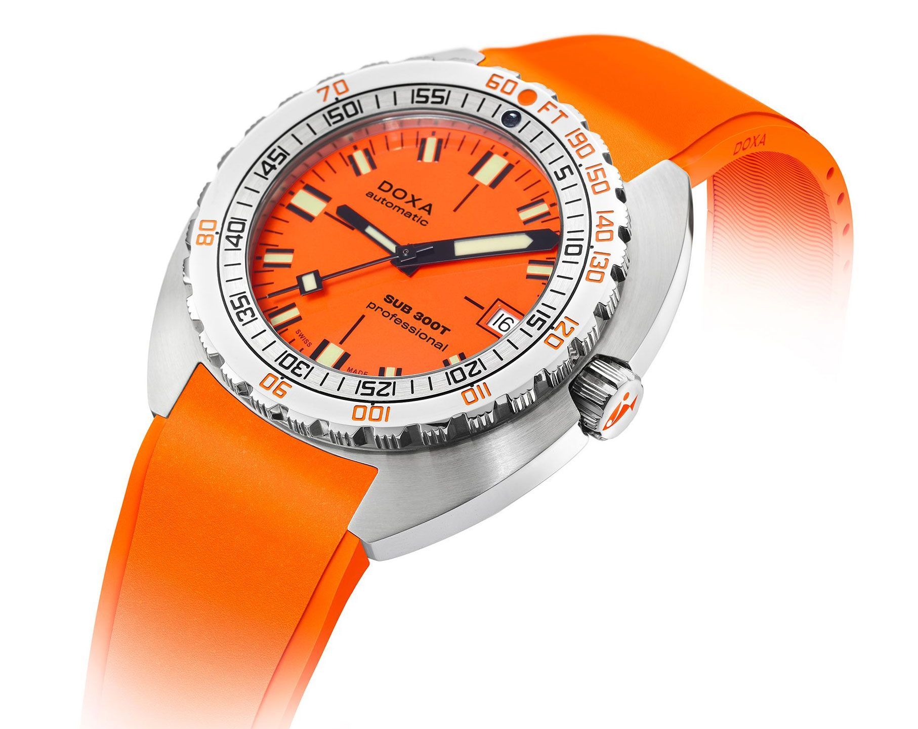 Doxa Professional 42.5 mm Watch in Orange Dial For Men - 5