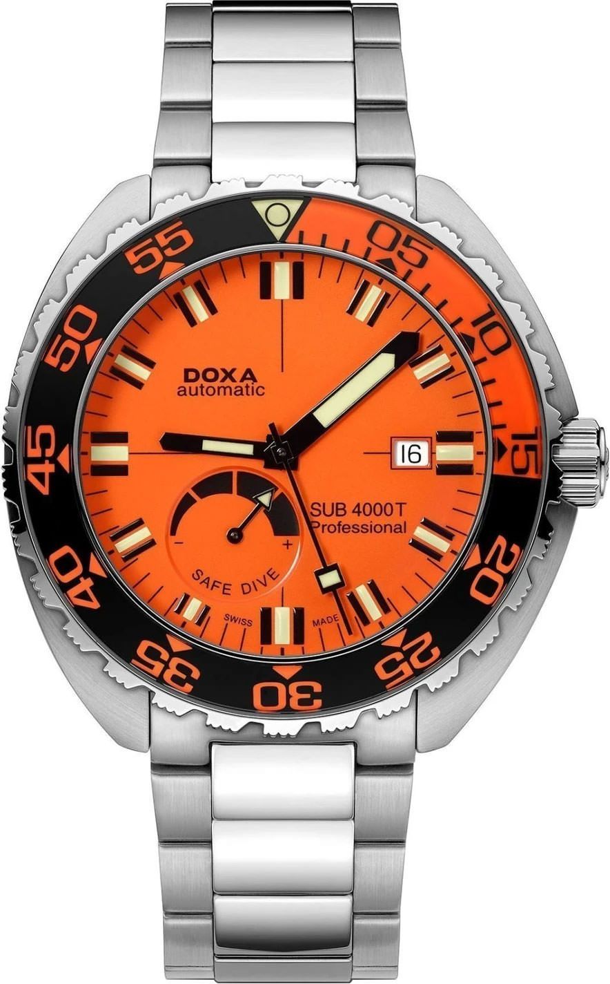 Doxa SUB 4000T Professional Sapphire Bezel Orange Dial 47.5 mm Automatic Watch For Men - 1
