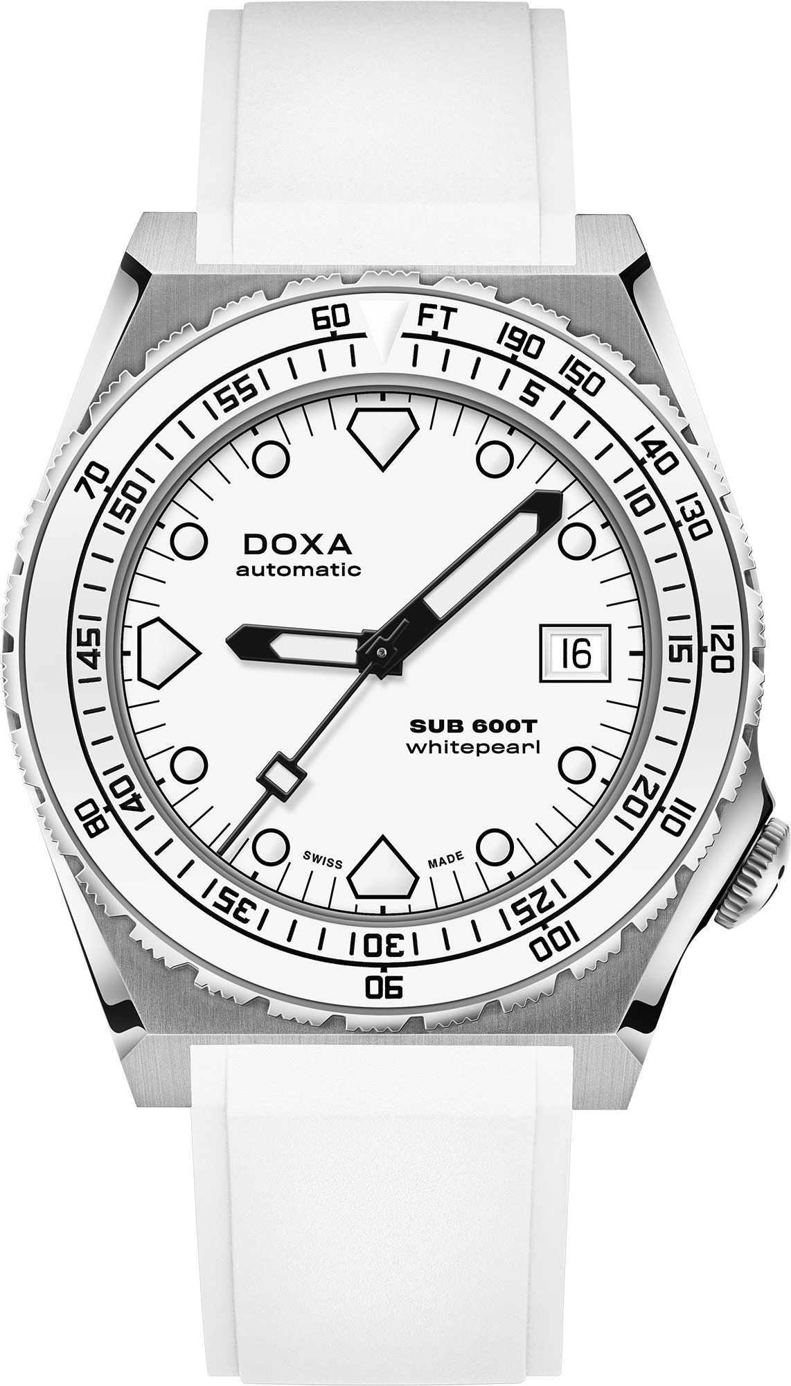 Doxa SUB 600T Whitepearl White Dial 40 mm Automatic Watch For Men - 1