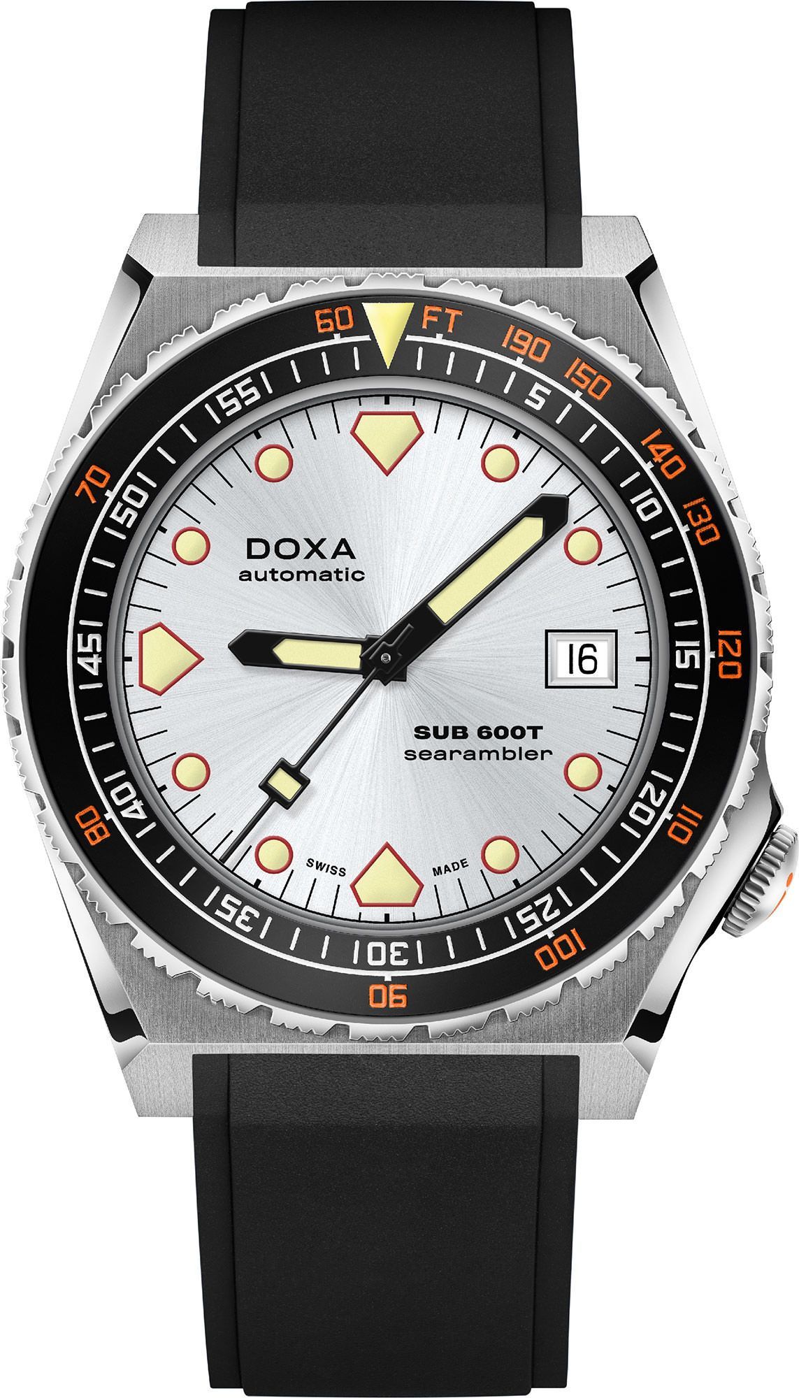 Doxa SUB 600T Searambler Silver Dial 40 mm Automatic Watch For Men - 1