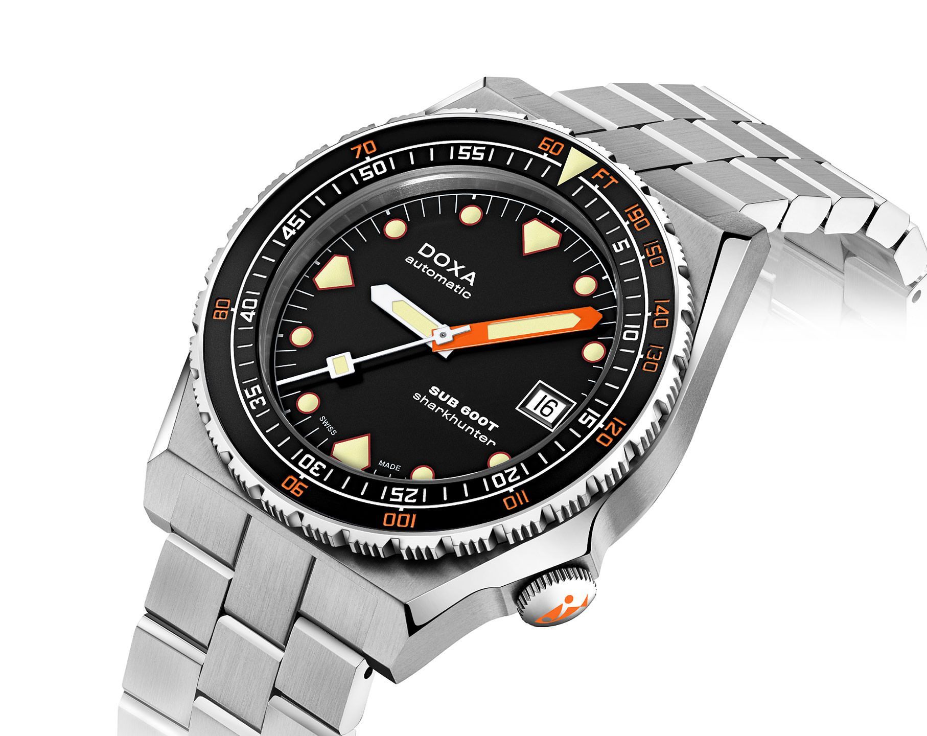 Doxa SUB 600T Sharkhunter Black Dial 40 mm Automatic Watch For Men - 2