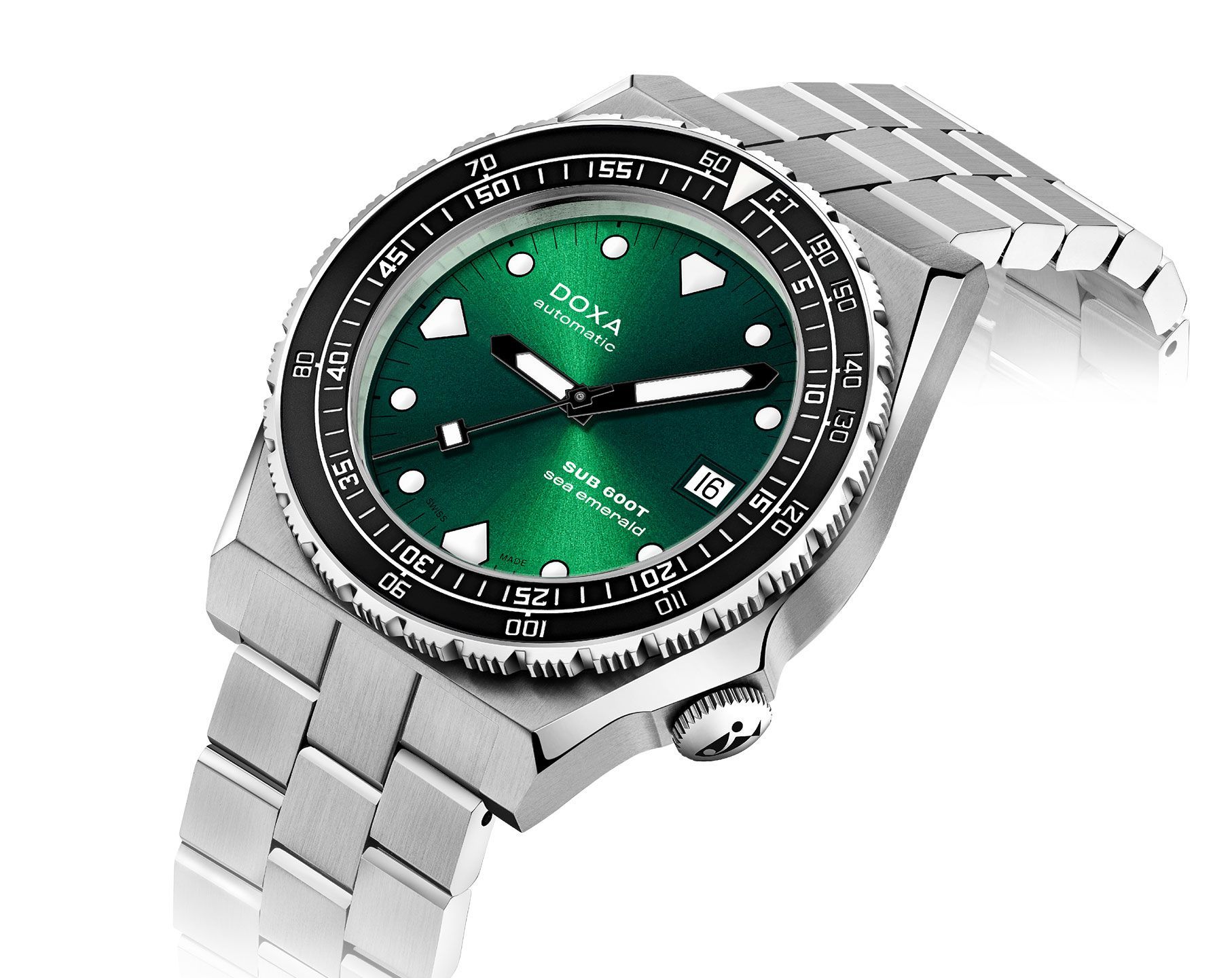 Doxa SUB 600T Sea Emerald Green Dial 40 mm Automatic Watch For Men - 4