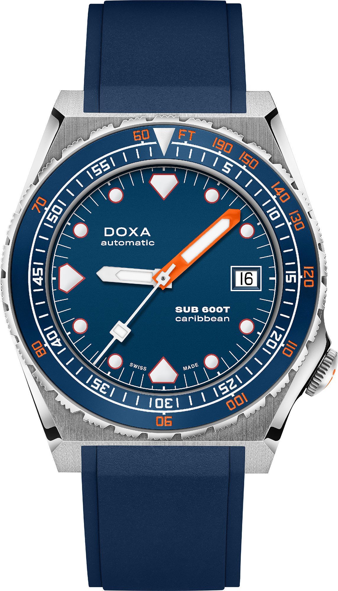 Doxa SUB 600T Caribbean Blue Dial 40 mm Automatic Watch For Men - 1