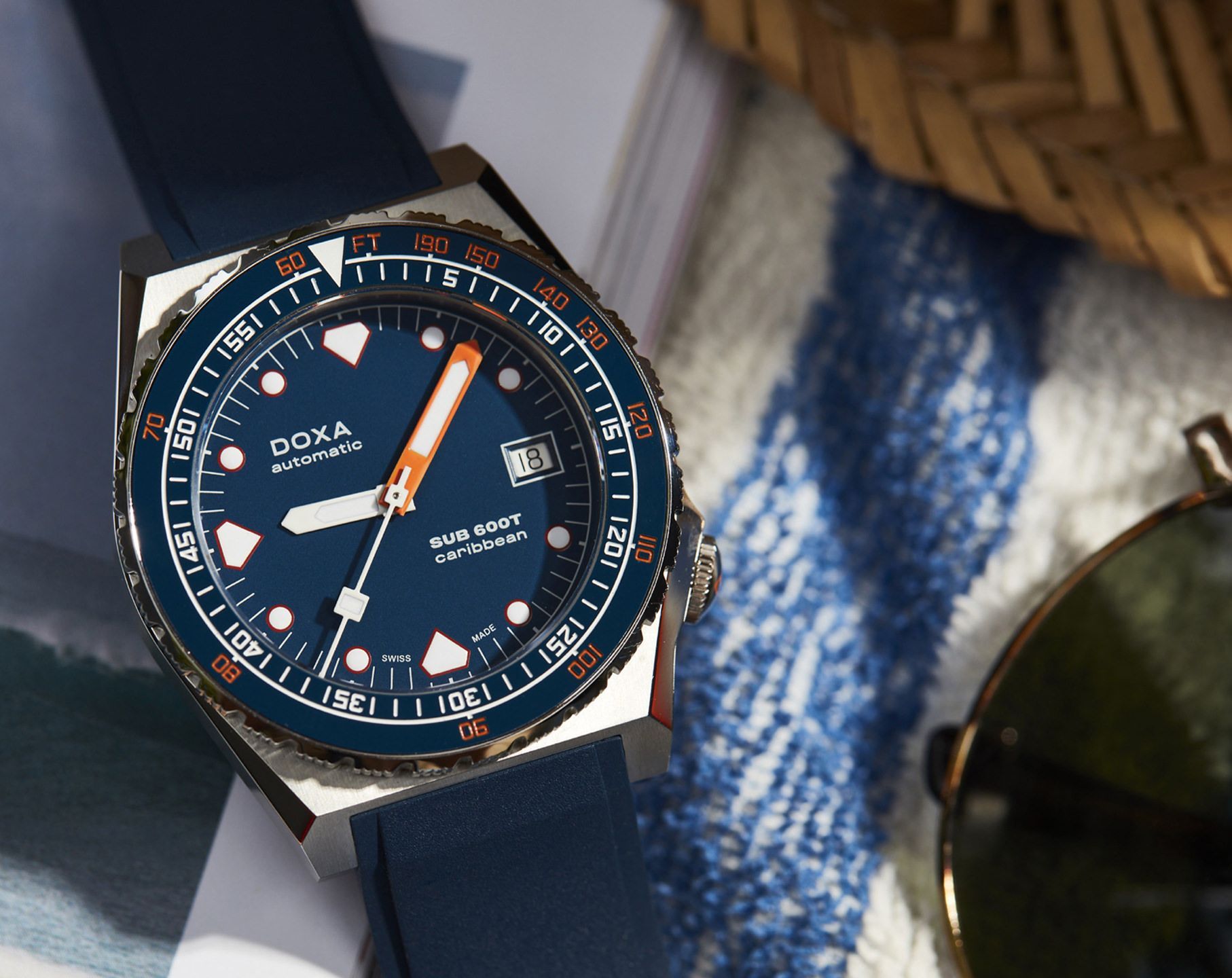 Doxa SUB 600T Caribbean Blue Dial 40 mm Automatic Watch For Men - 5