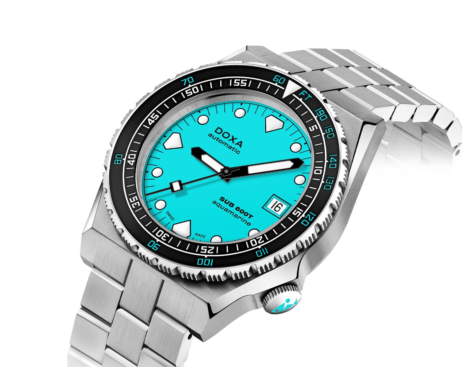 Doxa SUB 600T Aquamarine Turquoise Dial 40 mm Automatic Watch For Men - 2