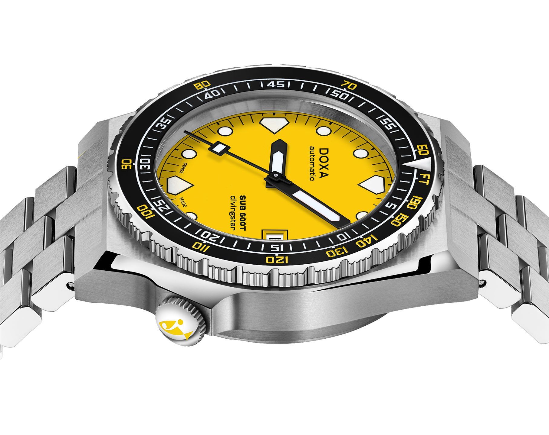 Doxa SUB 600T Divingstar Yellow Dial 40 mm Automatic Watch For Men - 3