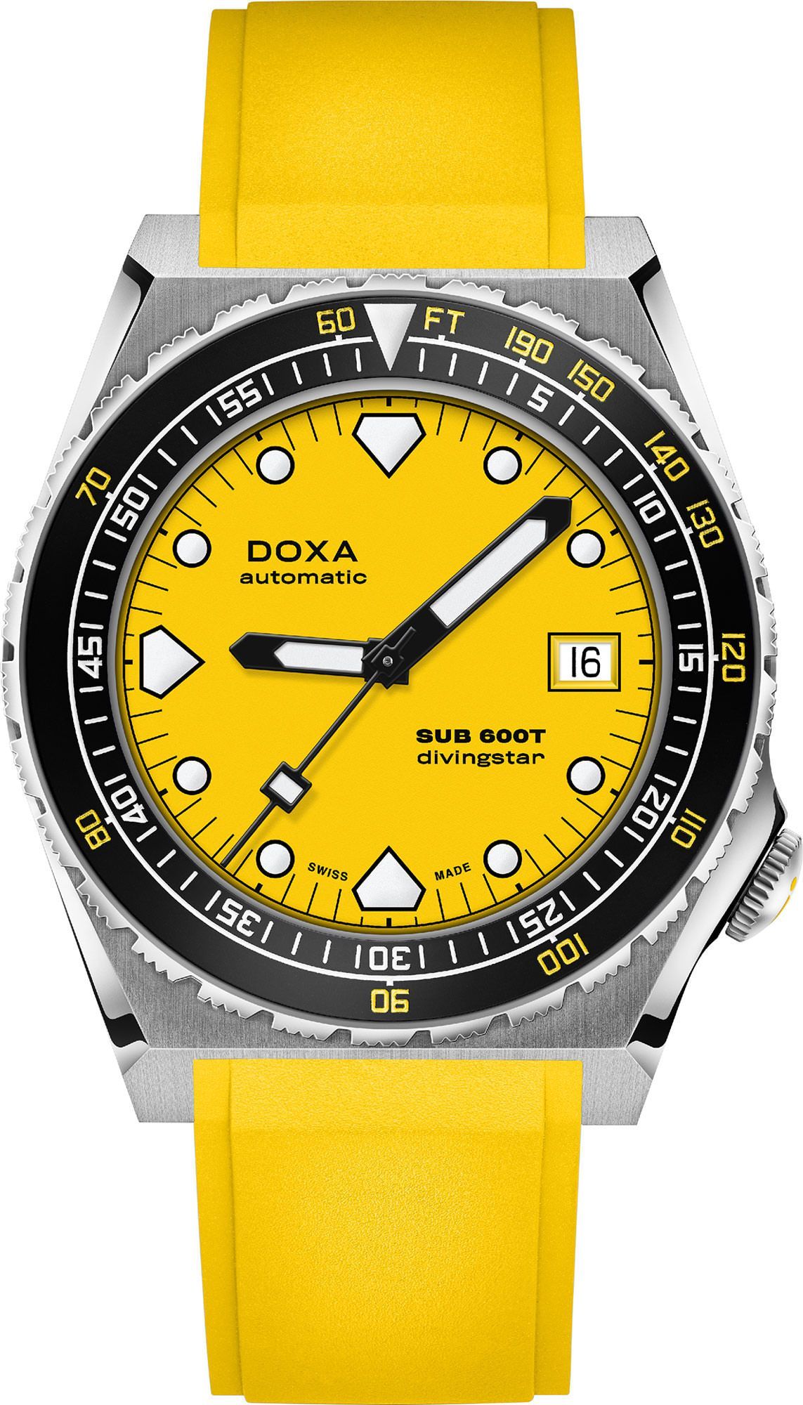 Doxa SUB 600T Divingstar Yellow Dial 40 mm Automatic Watch For Men - 1