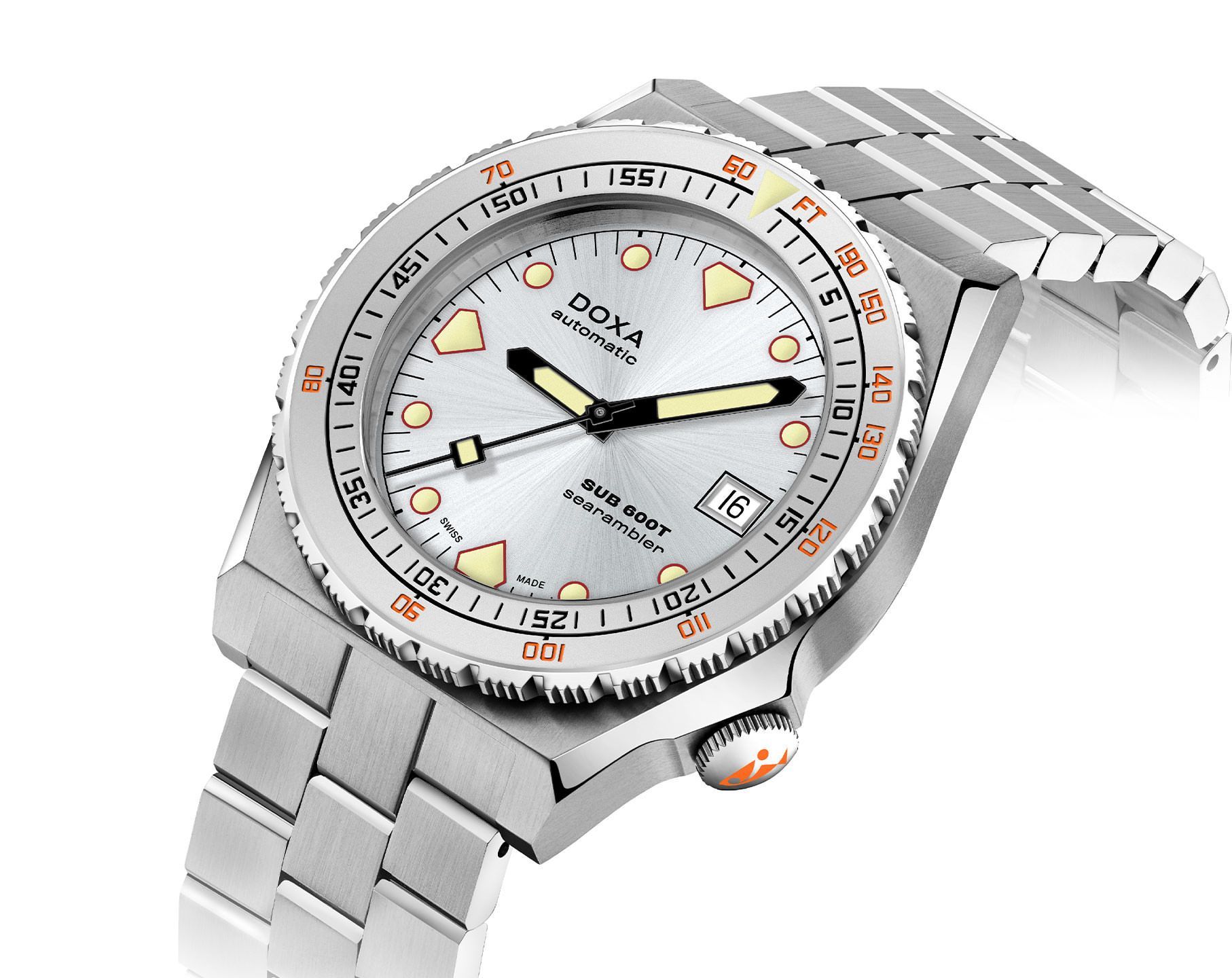Doxa SUB 600T Searambler Silver Dial 40 mm Automatic Watch For Men - 2