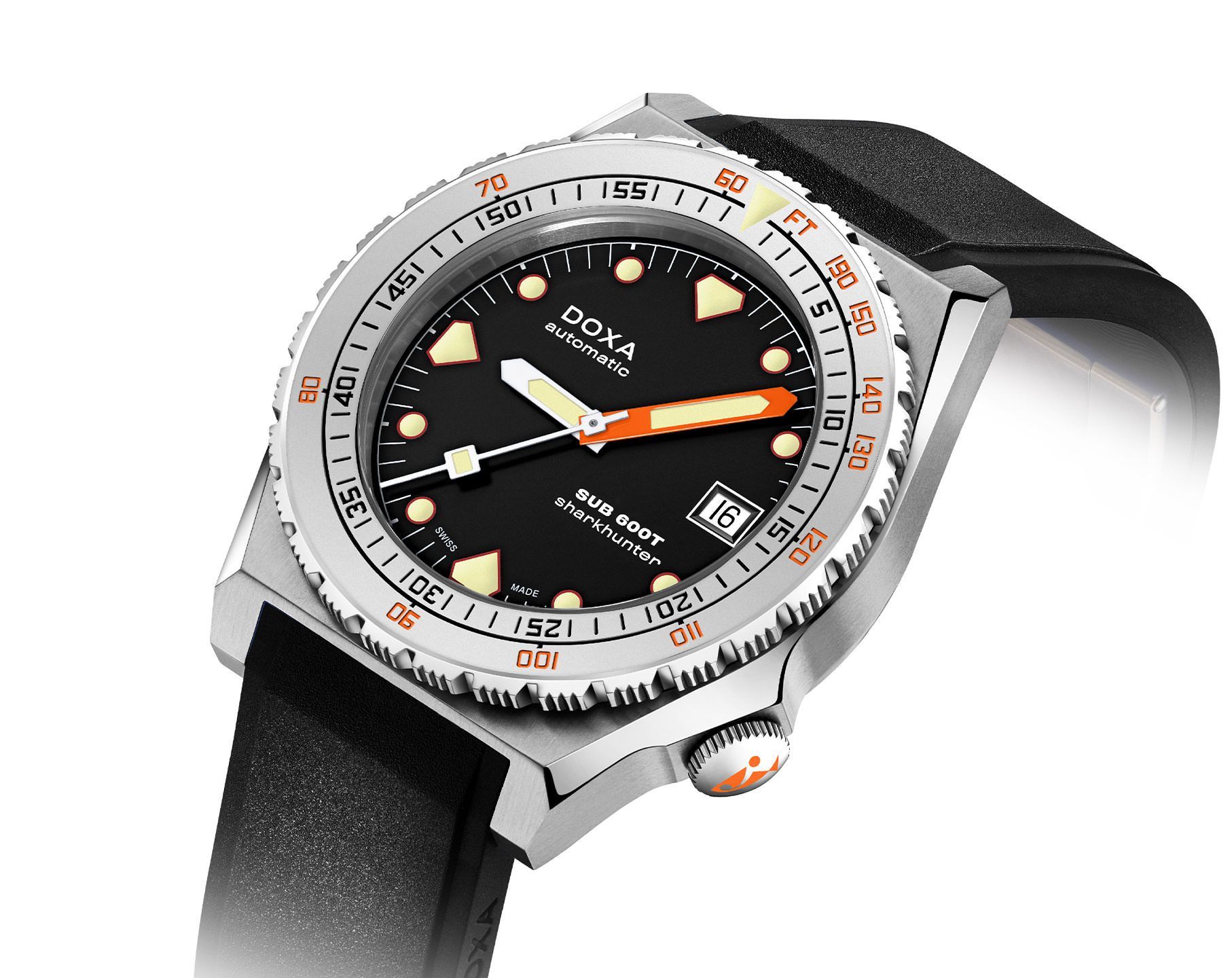 Doxa Sharkhunter 40 mm Watch in Black Dial For Men - 2