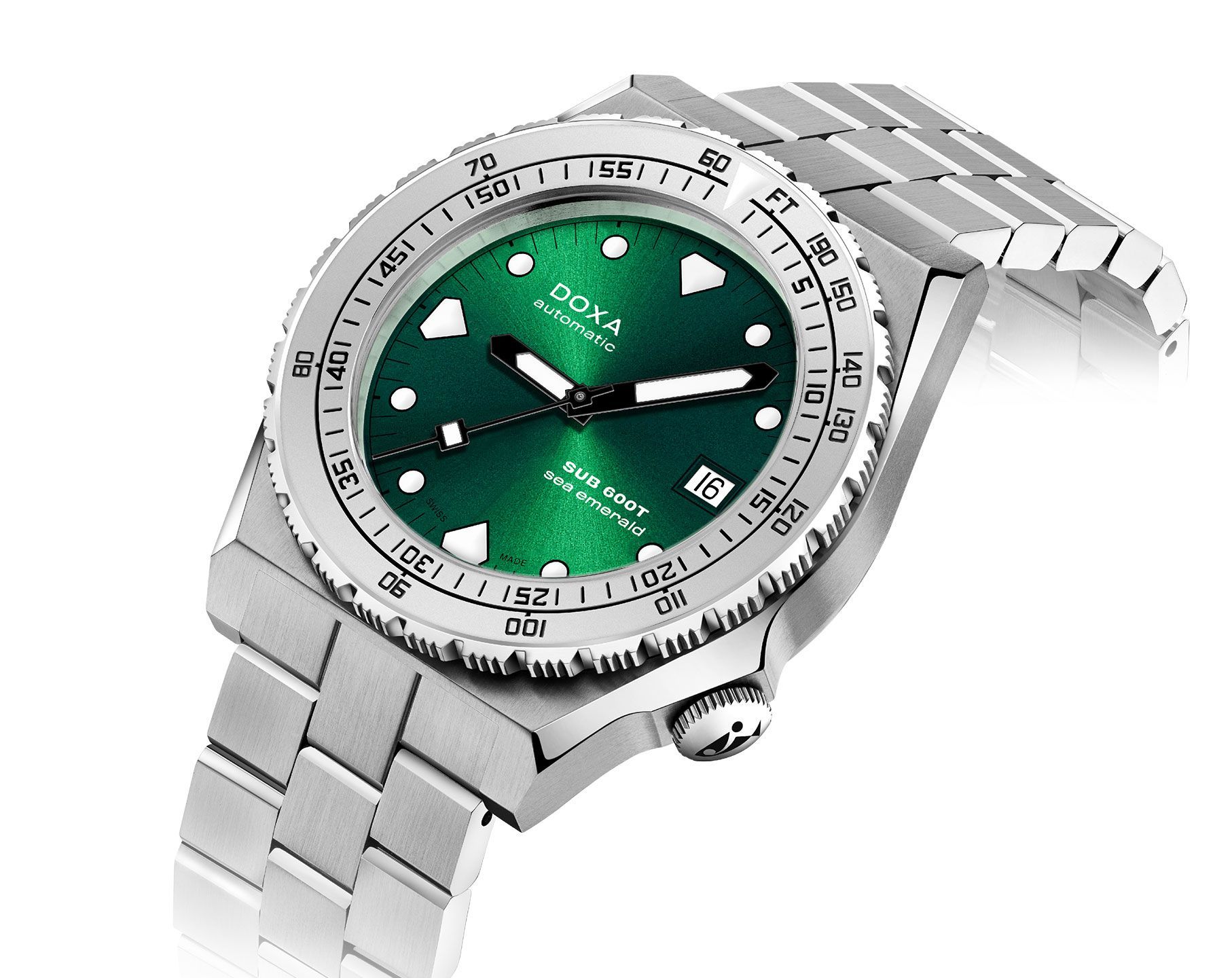 Doxa SUB 600T Sea Emerald Green Dial 40 mm Automatic Watch For Men - 4
