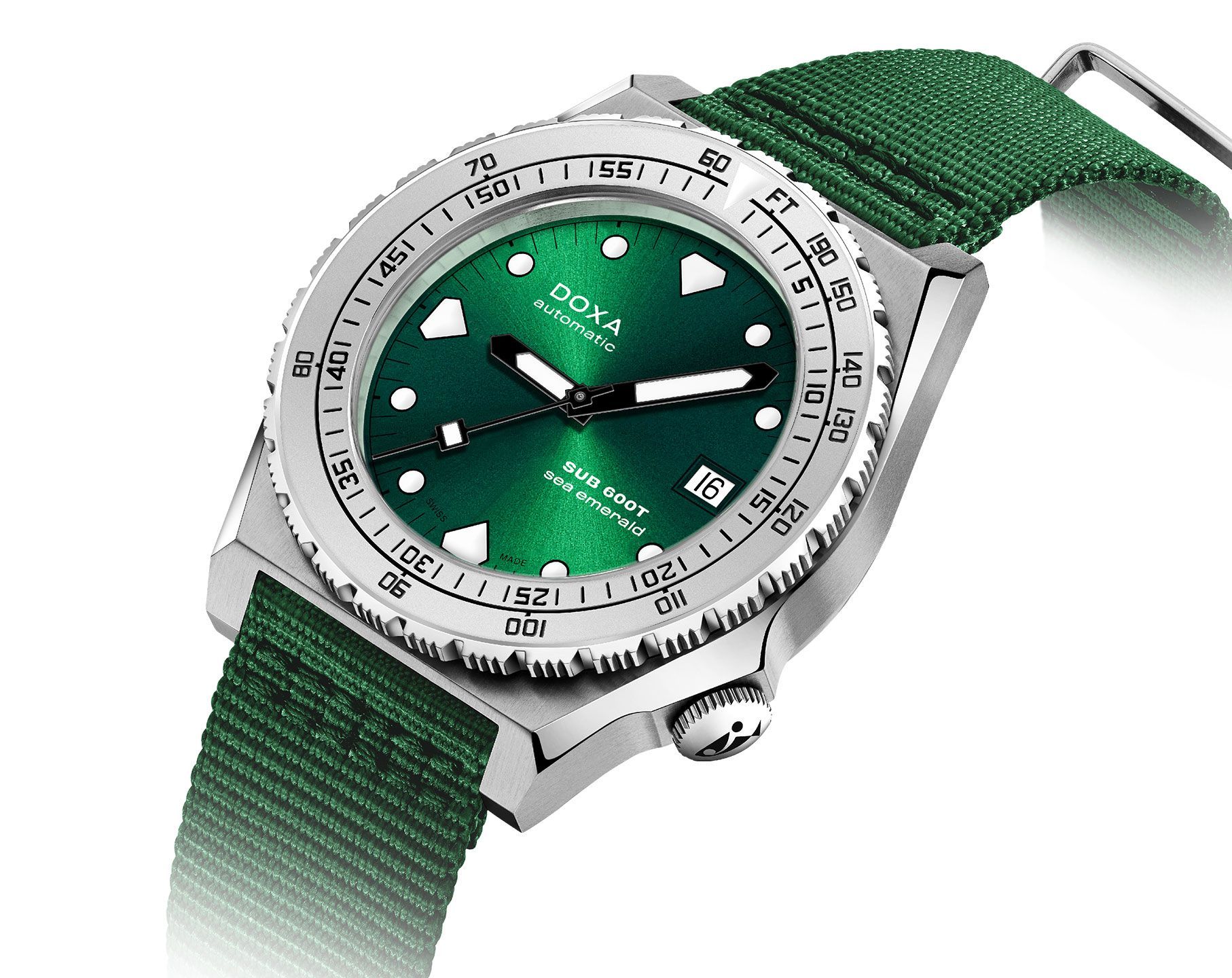Doxa SUB 600T Sea Emerald Green Dial 40 mm Automatic Watch For Men - 4