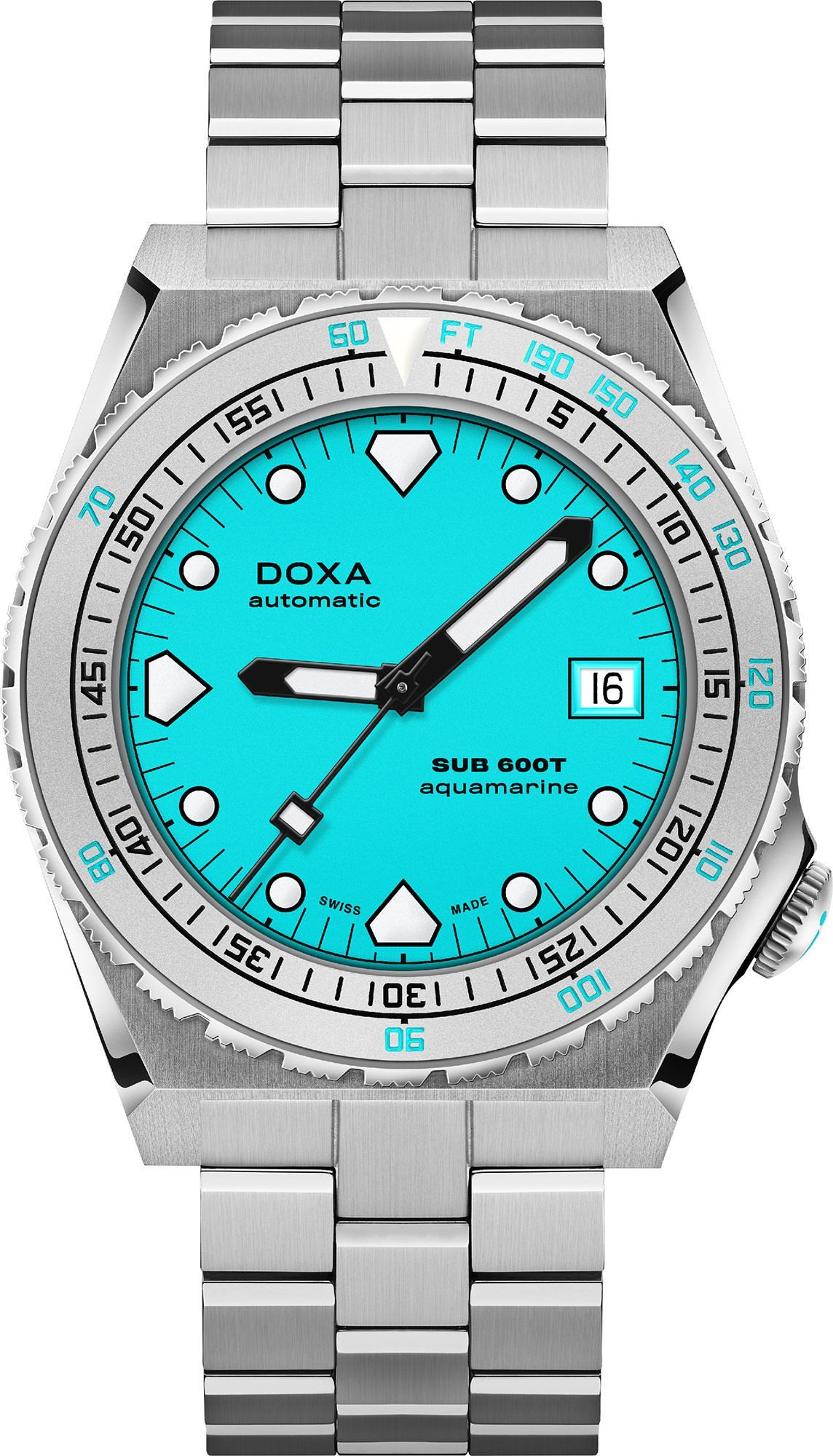 Doxa SUB 600T Aquamarine Turquoise Dial 40 mm Automatic Watch For Men - 1