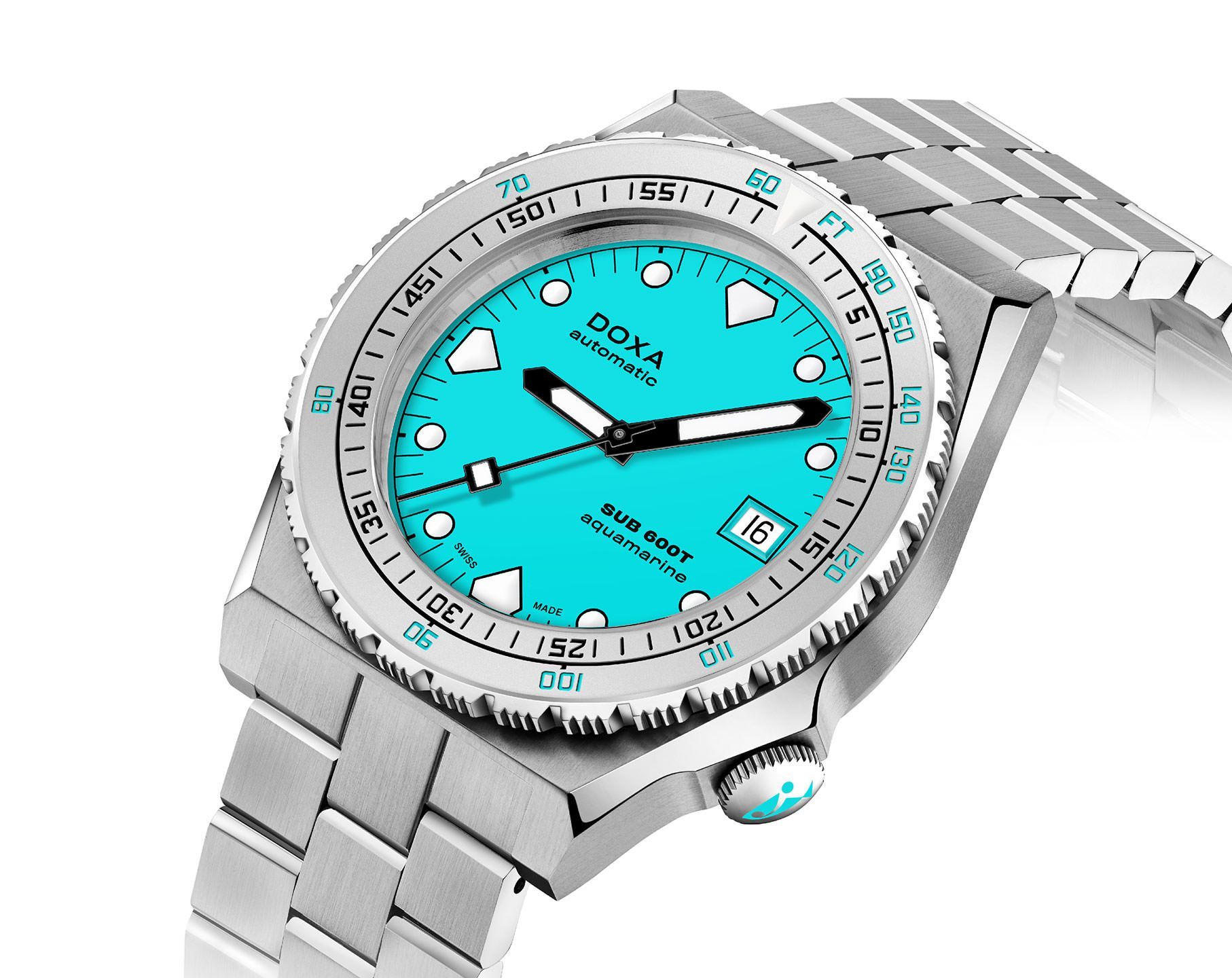 Doxa SUB 600T Aquamarine Turquoise Dial 40 mm Automatic Watch For Men - 2