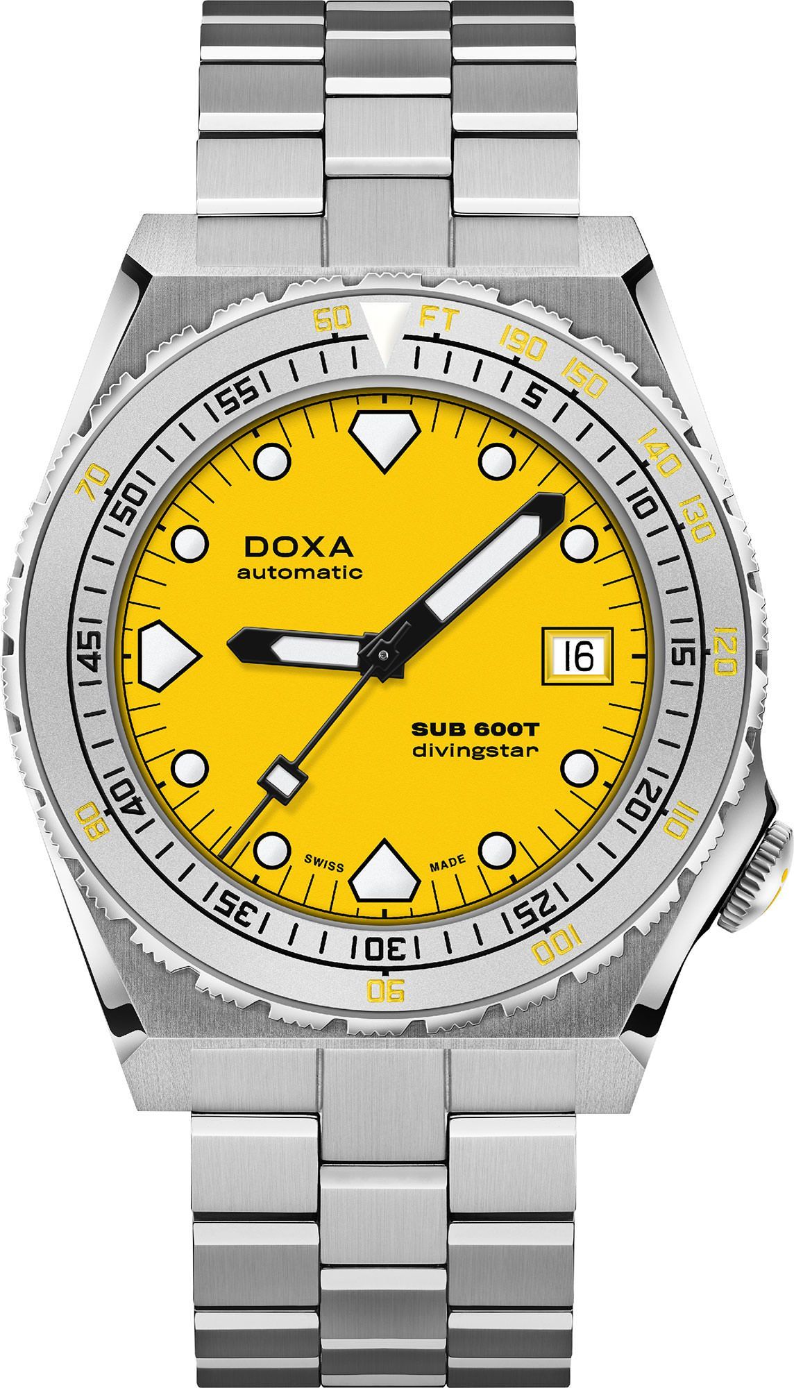 Doxa SUB 600T Divingstar Yellow Dial 40 mm Automatic Watch For Men - 1